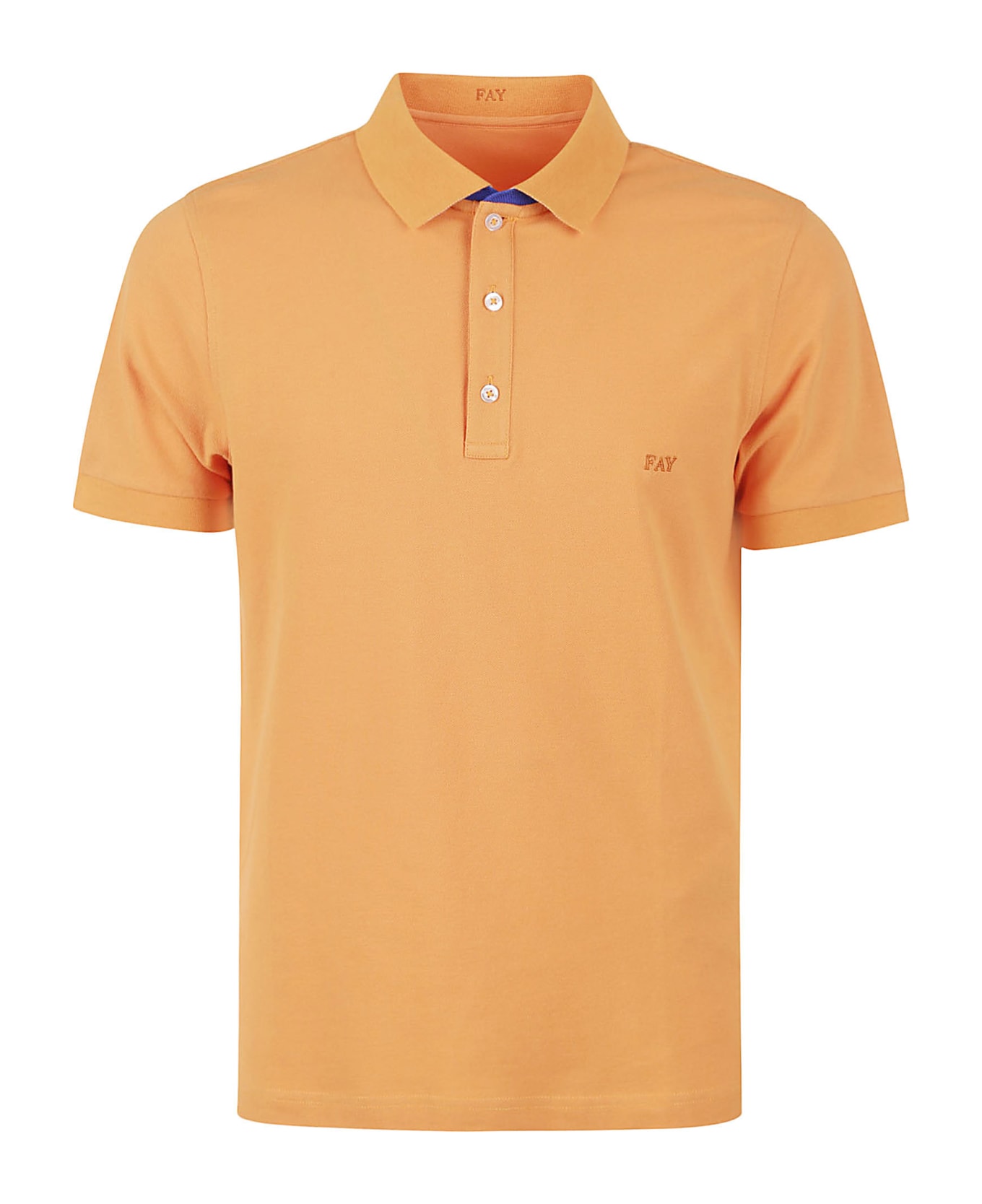 Fay Stretch Cotton Polo Shirt - Orange シャツ
