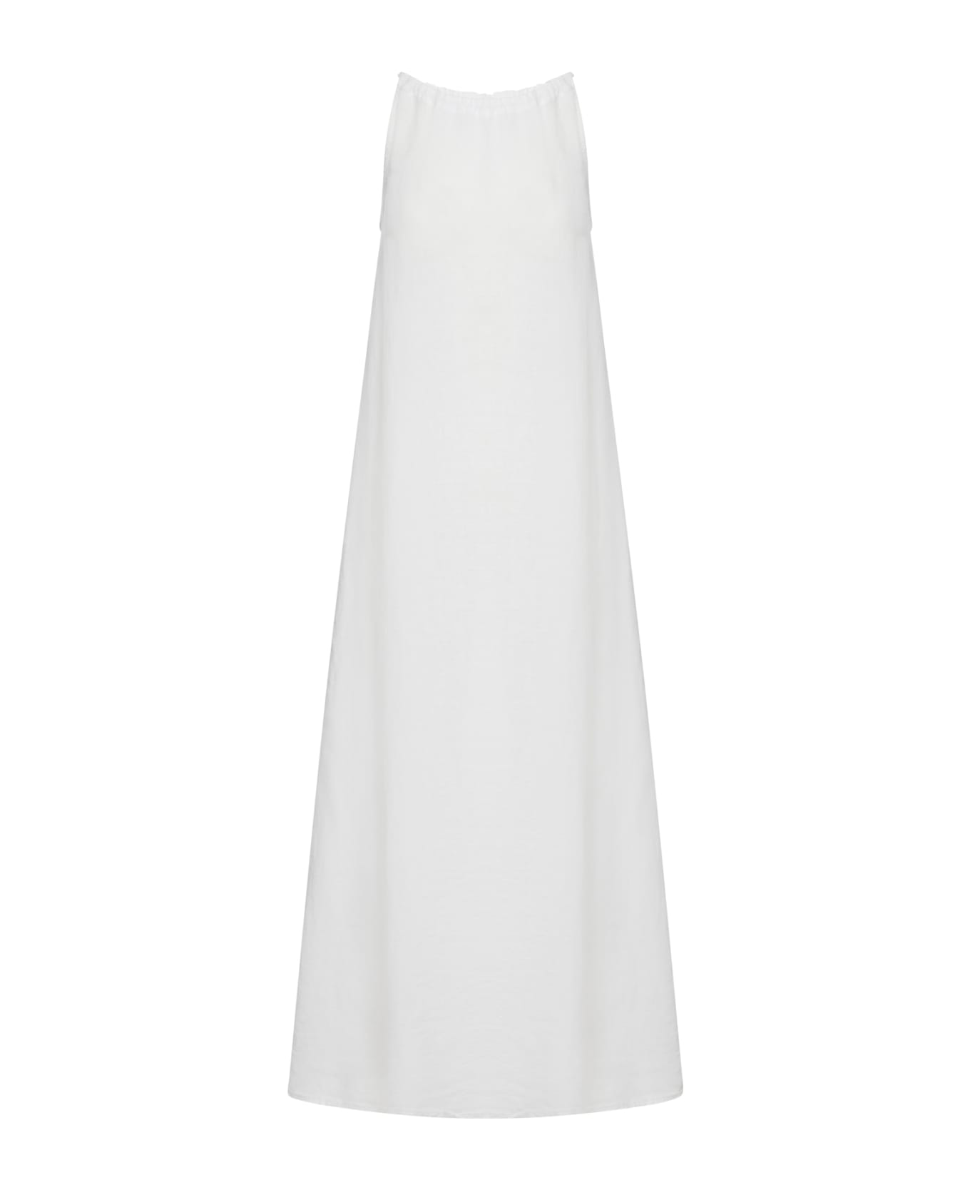 120% Lino Woman Dress - White ワンピース＆ドレス