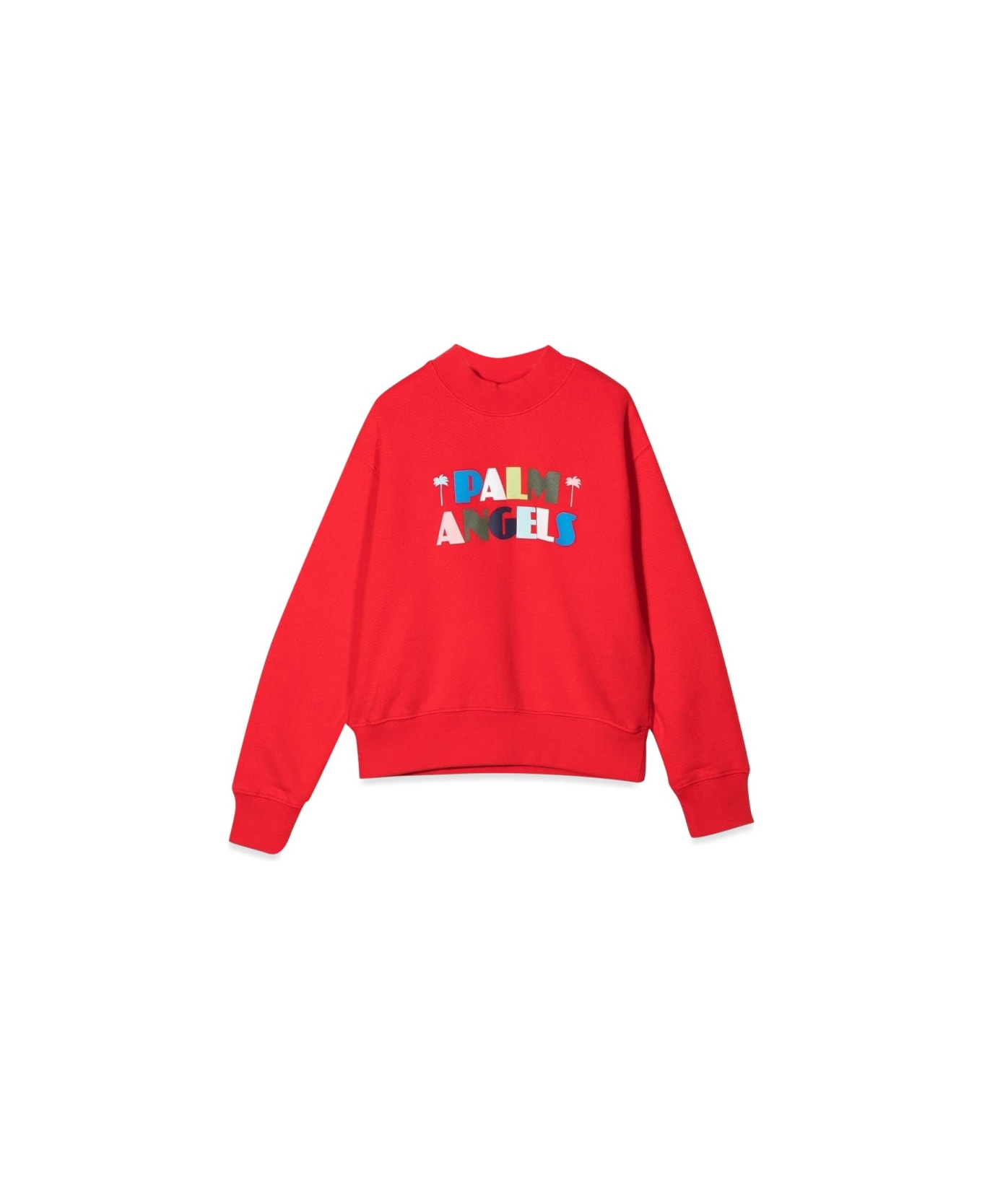 Palm Angels Crewneck Seasonal Logo - RED