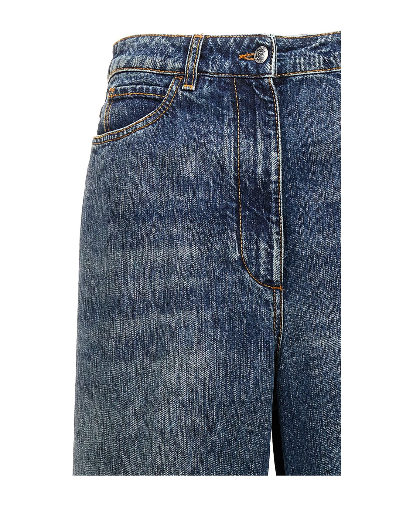 Etro Logo Embroidery Jeans - Blue