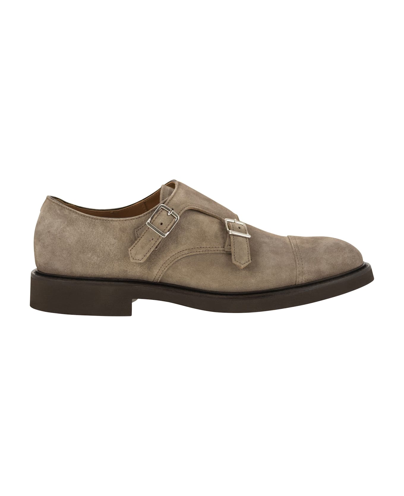 Doucal's Double Suede Buckle - Beige