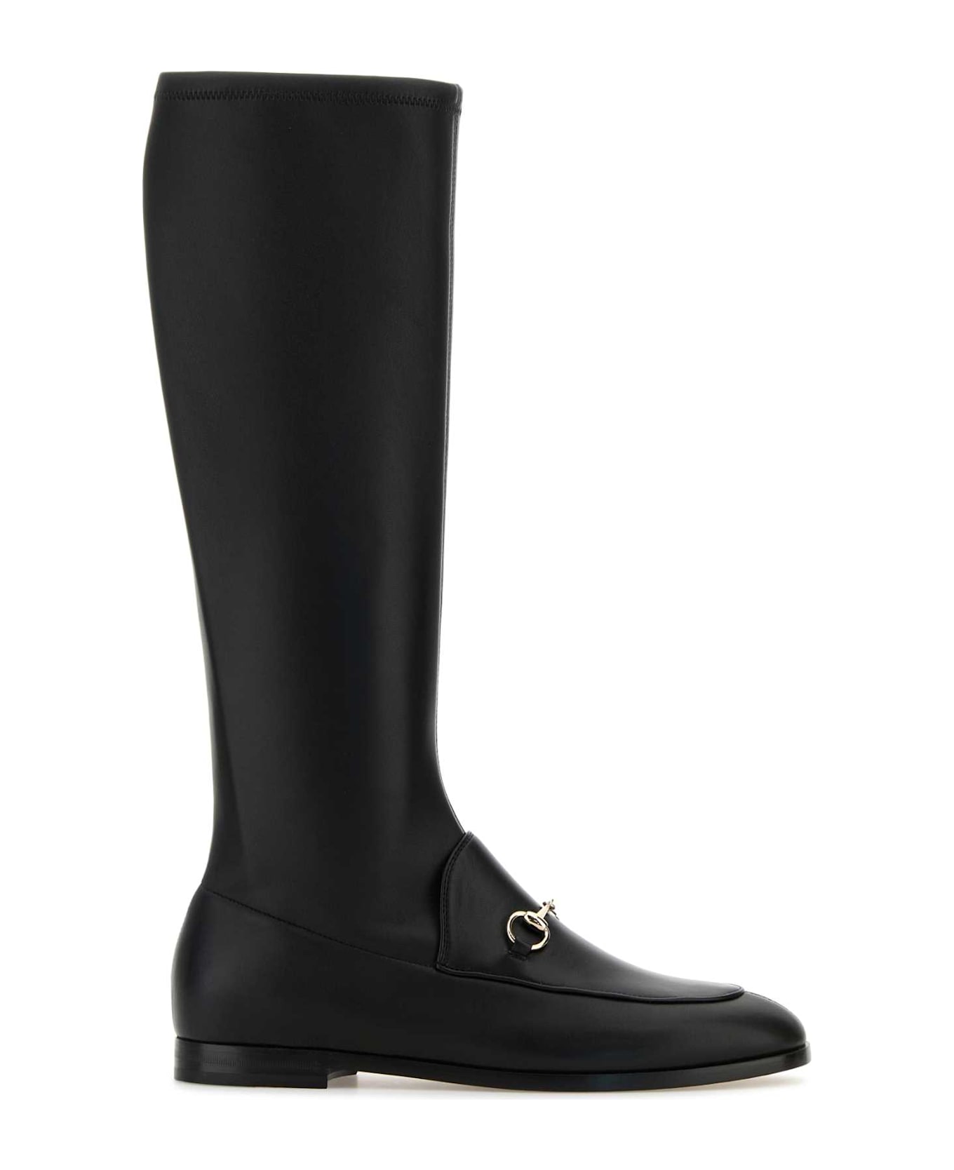 Gucci Black Leather Jordaan Boots - BLACKBLACK