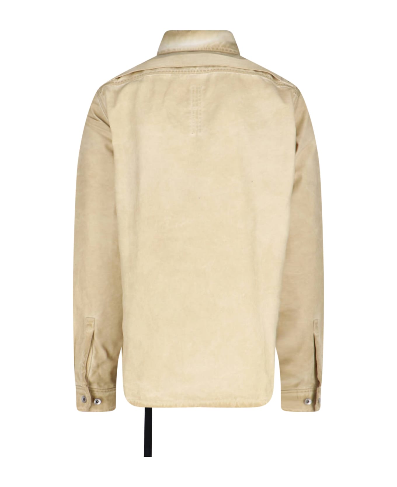 DRKSHDW Denim Shirt With Lace - Beige
