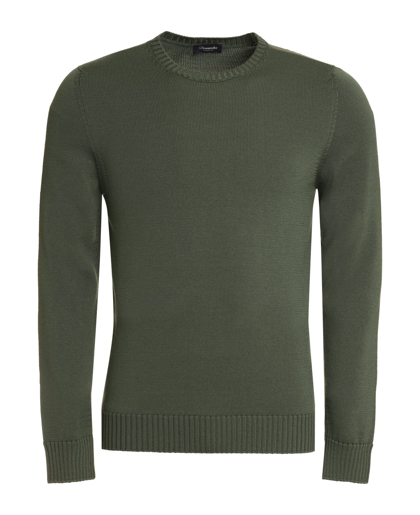 Drumohr Merino Wool Crew-neck Sweater - green
