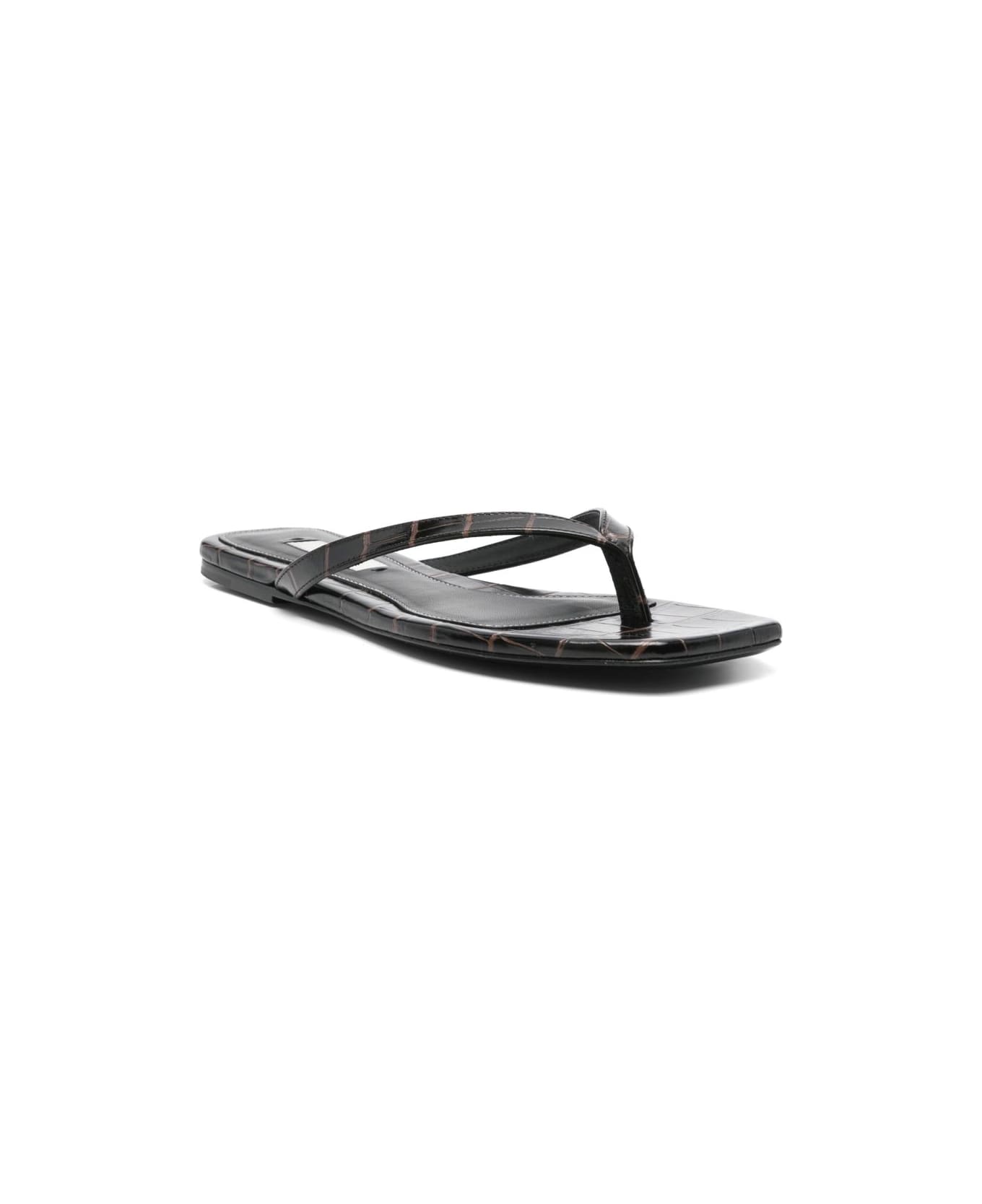Totême Leather Thong Sandals - Brown