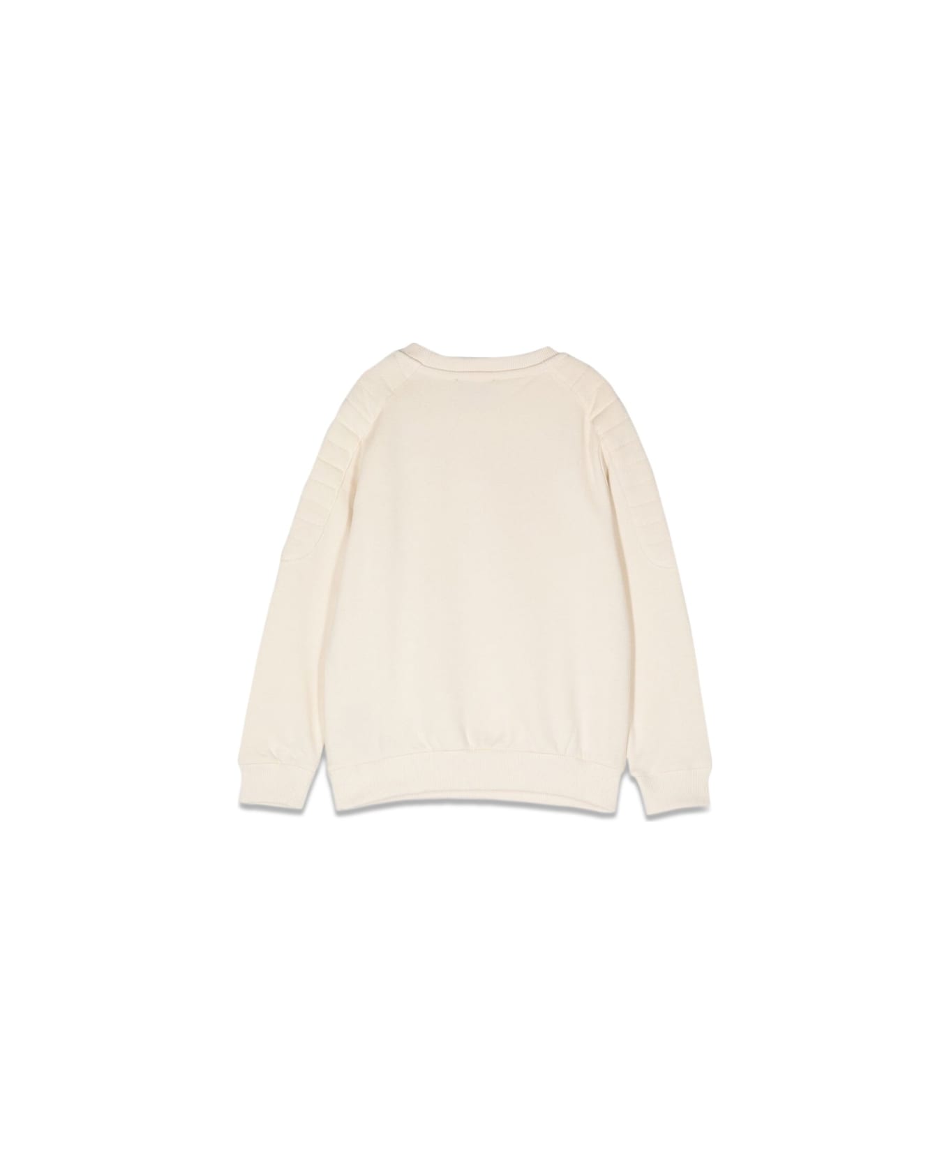 Balmain Logo Crewneck Sweatshirt - BEIGE
