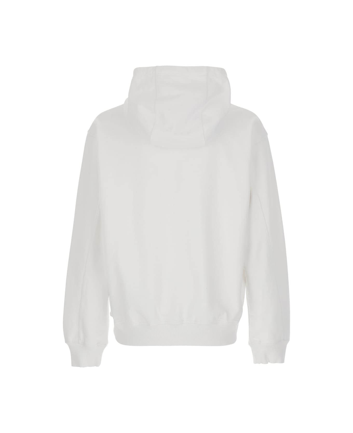 Casablanca 
diamond Column
 White Hoodie With Drawstring Hood And Logo Print On The Front In Cotton Man - Bianco