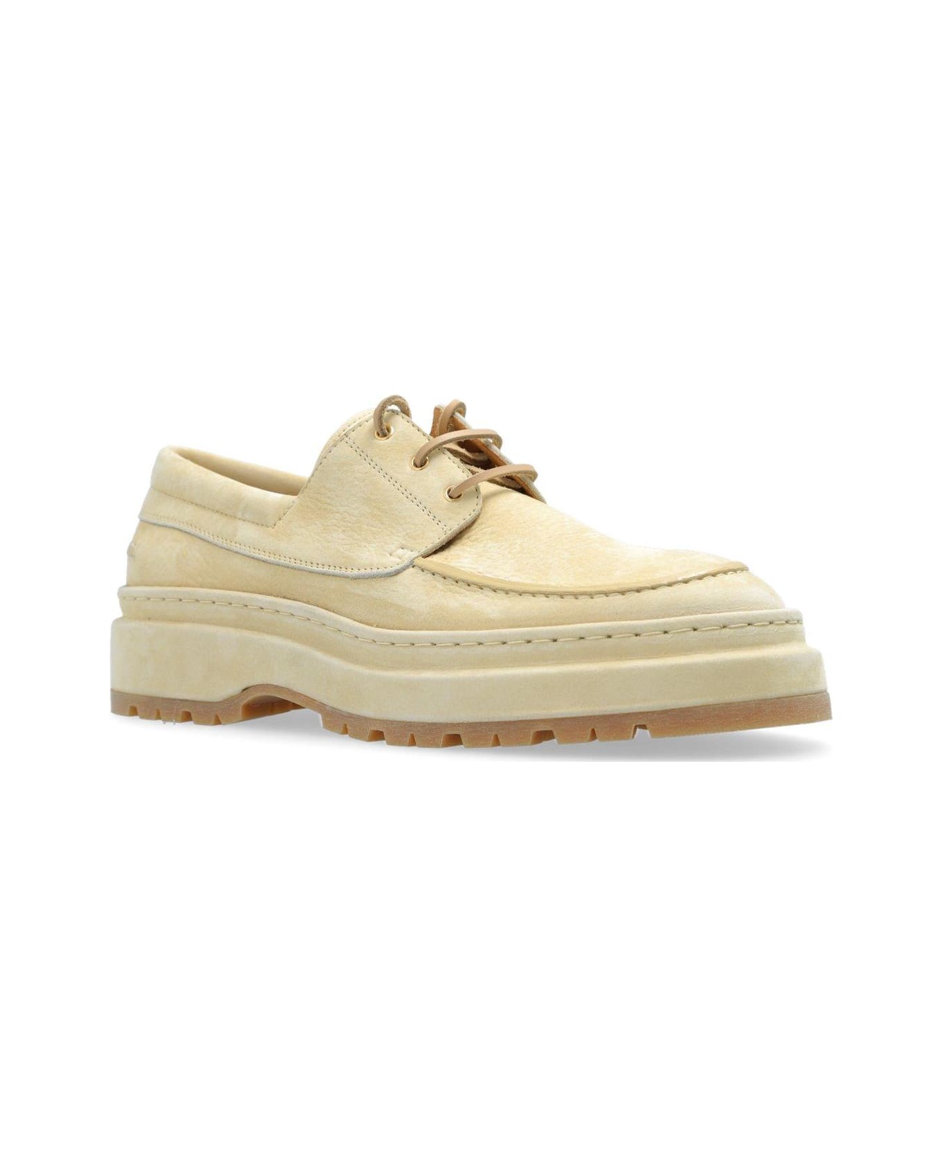 Jacquemus Double Boat Shoes - YELLOW レースアップシューズ