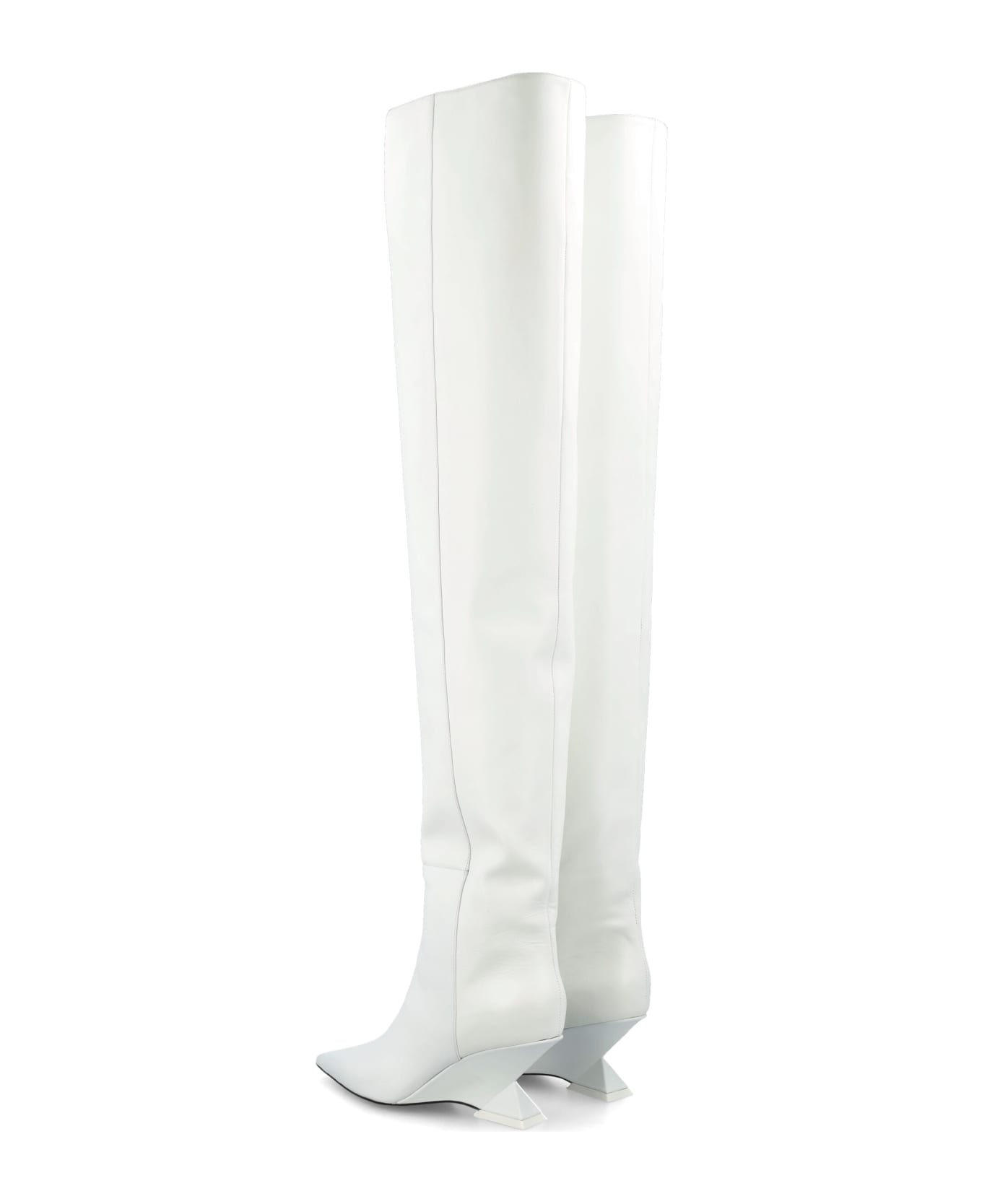 The Attico Cheope Over-knee Boot 60 - WHITE