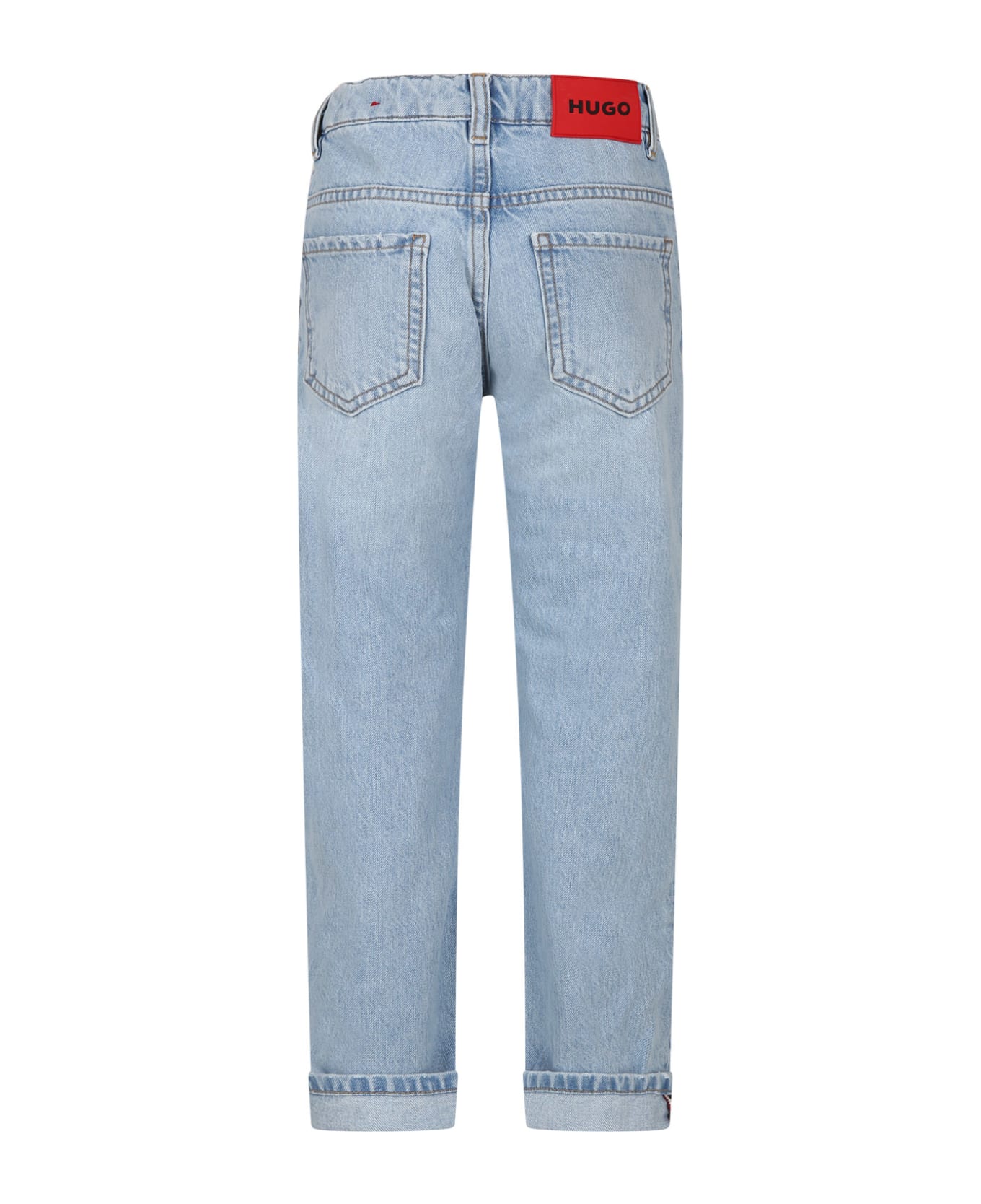 Hugo Boss Denim Jeans For Boy With Logo - Denim