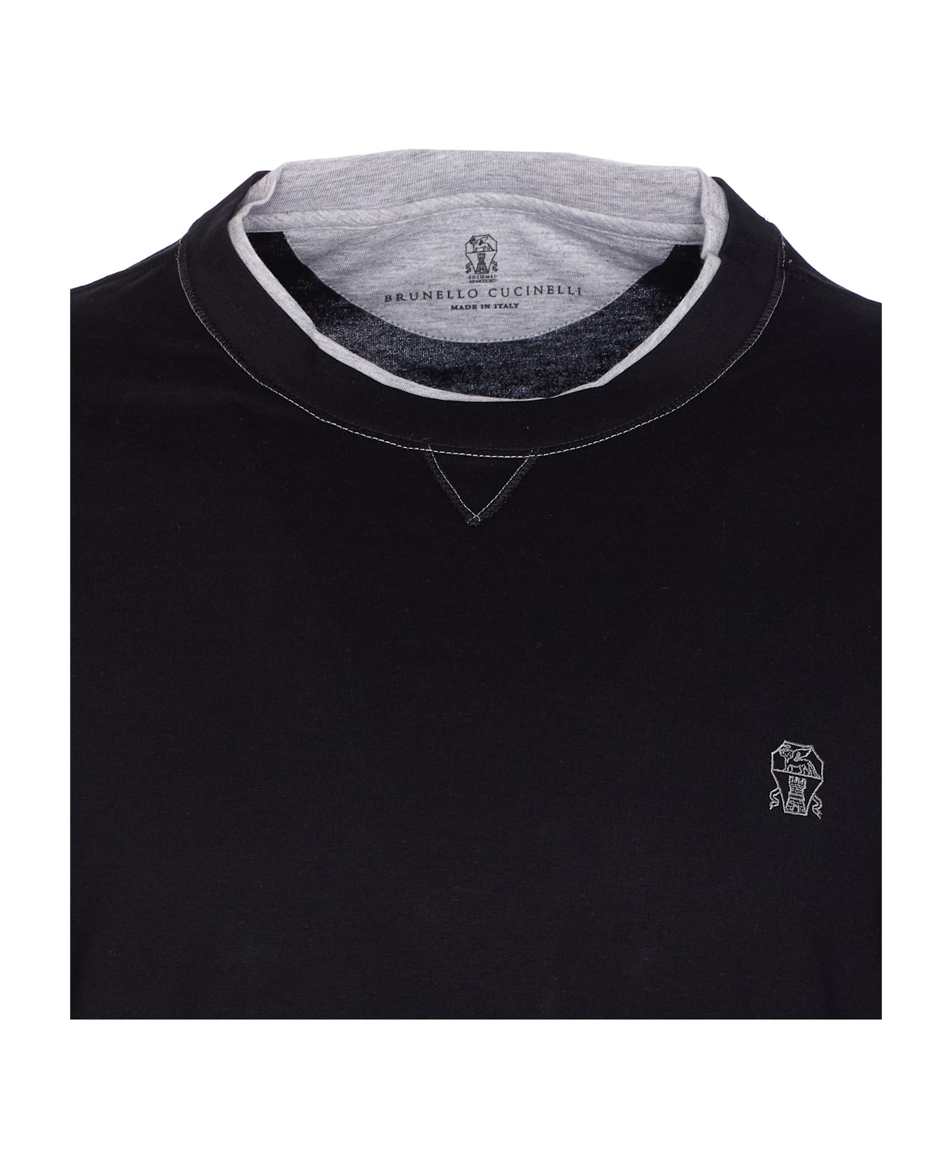 Brunello Cucinelli Logo T-shirt - Black