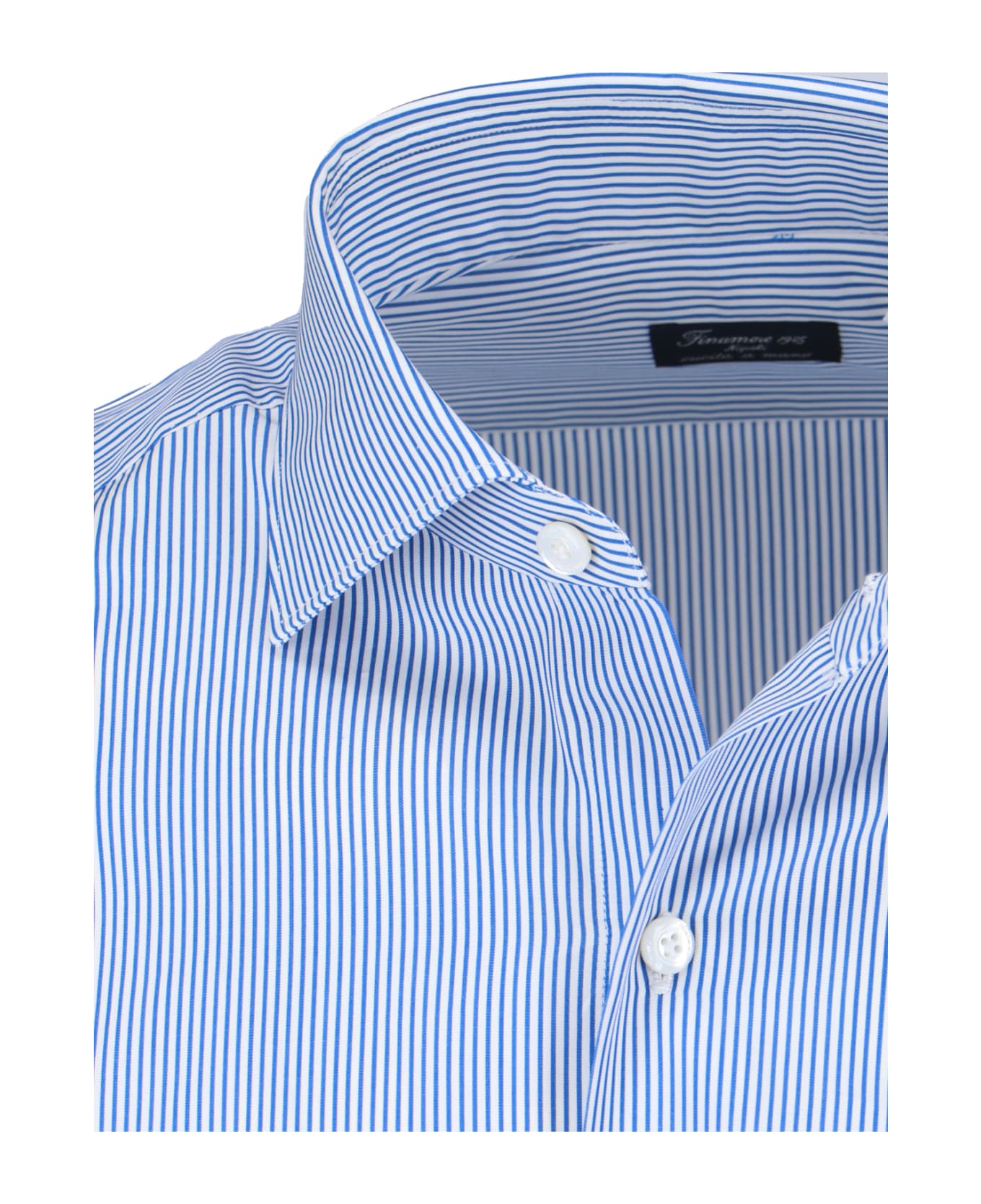 Finamore Striped Shirt - Light Blue シャツ