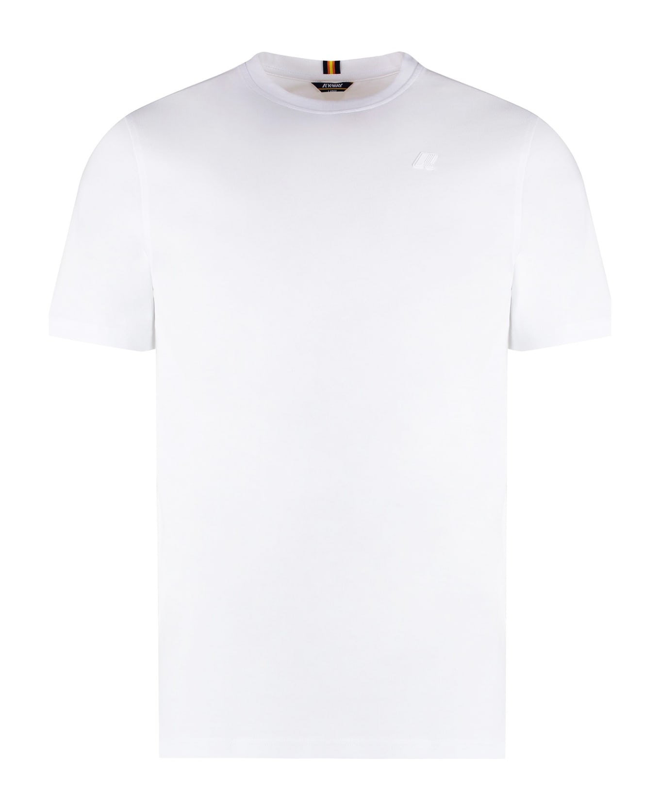K-Way Odom Letitrain Cotton Crew-neck T-shirt - White