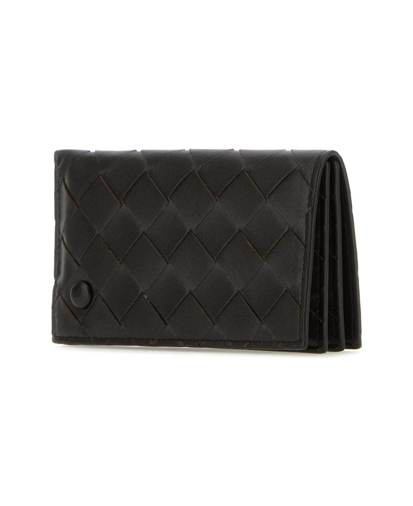 Bottega Veneta Dark Brown Nappa Leather Card Holder - FONDANT 財布