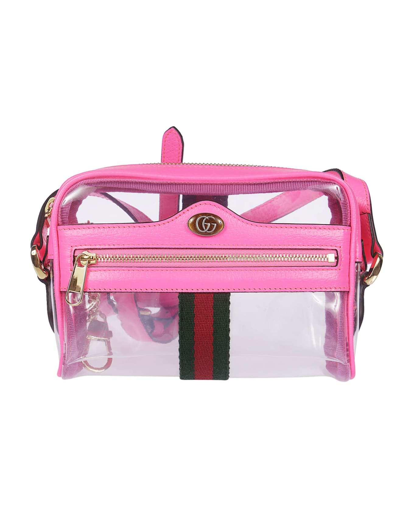 Gucci Ophidia Mini Transparent Shoulder Bag - Fuxia Fluo
