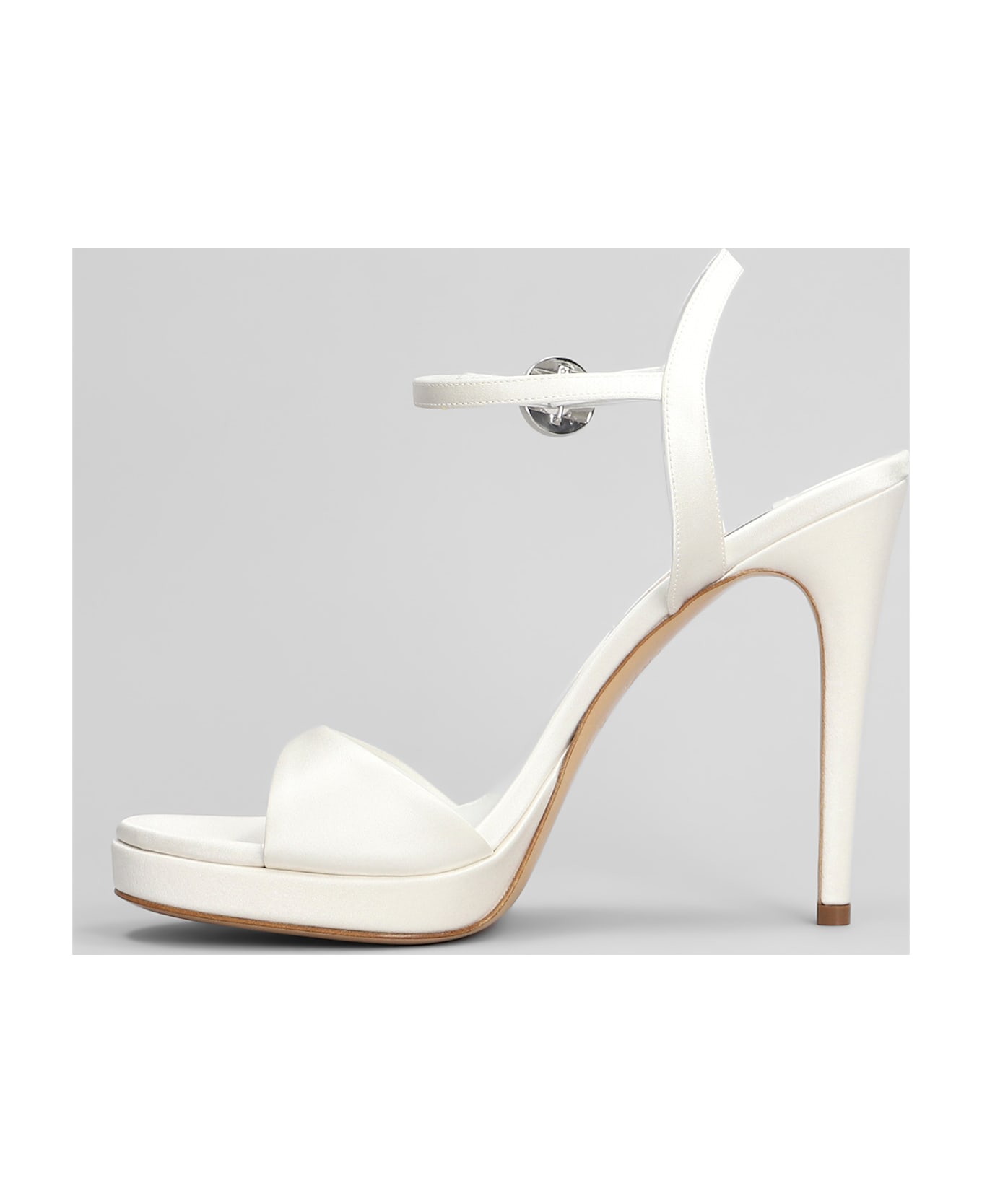 Casadei Michelle Sandals In White Satin - white