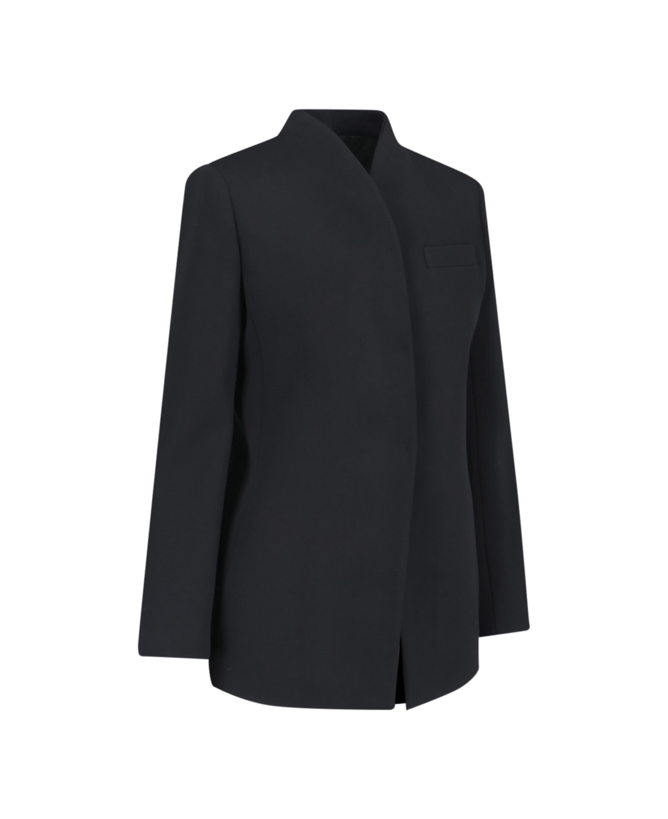 Giorgio Armani Single-breasted Wool Jacket - Black