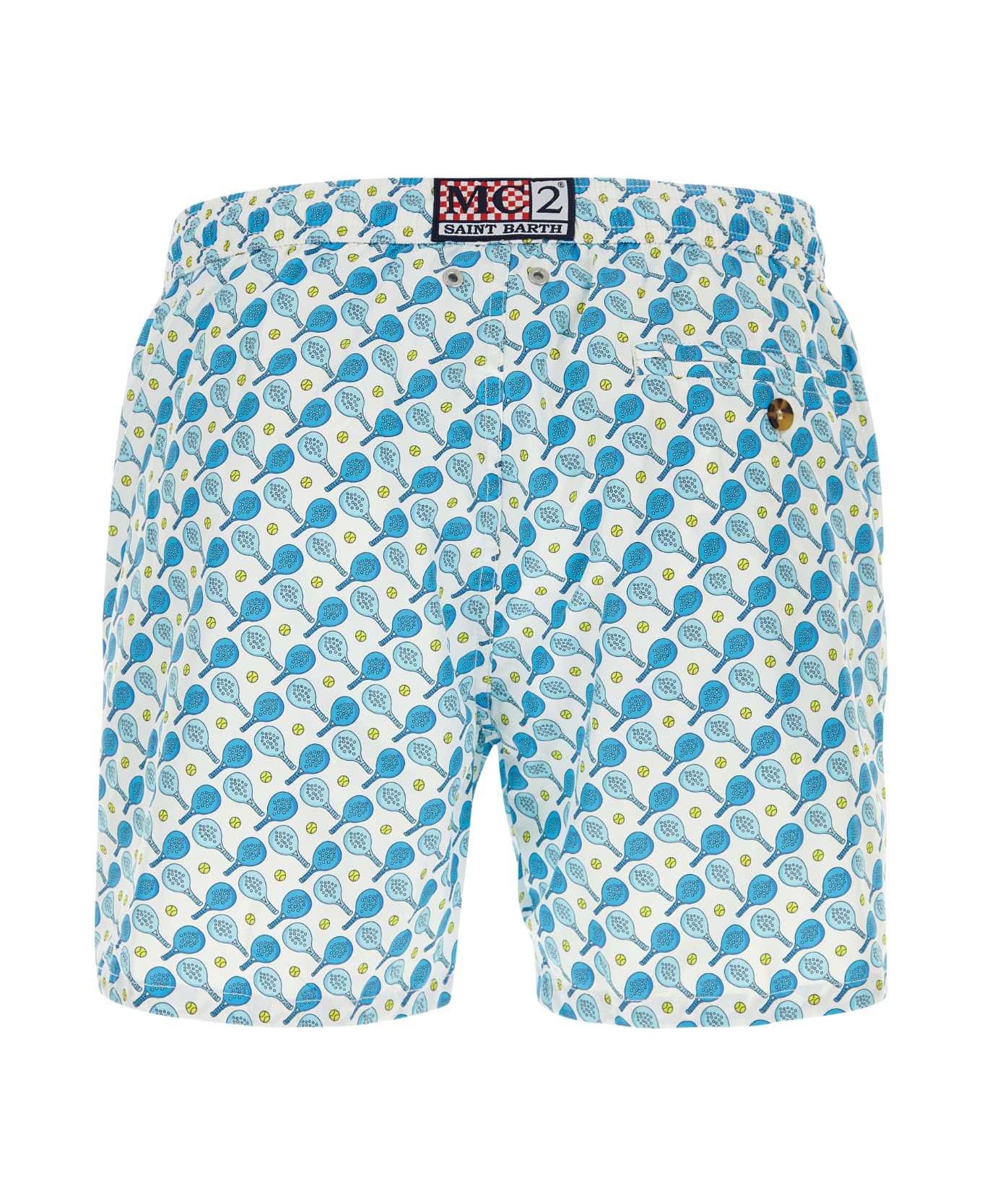 MC2 Saint Barth Printed Polyester Swimming Shorts - 01