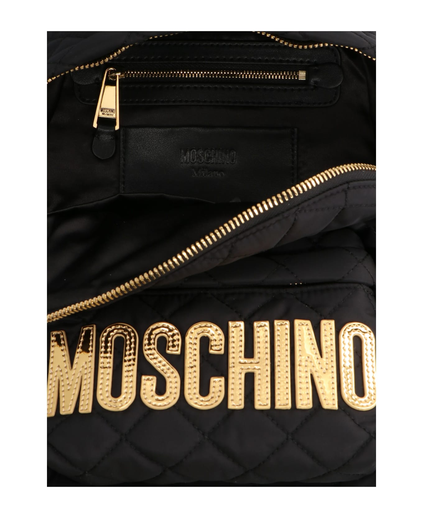 Moschino Logo Midi Backpack - Black  