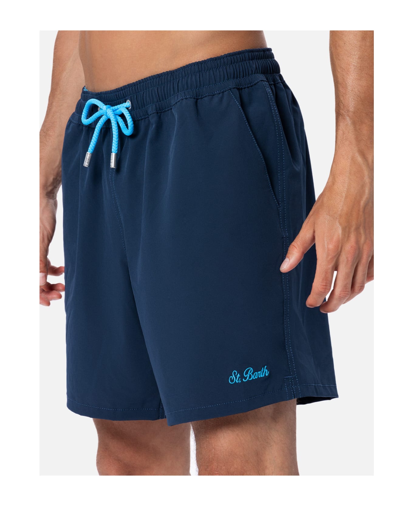MC2 Saint Barth Man Blue Comfort Swim Shorts - BLUE