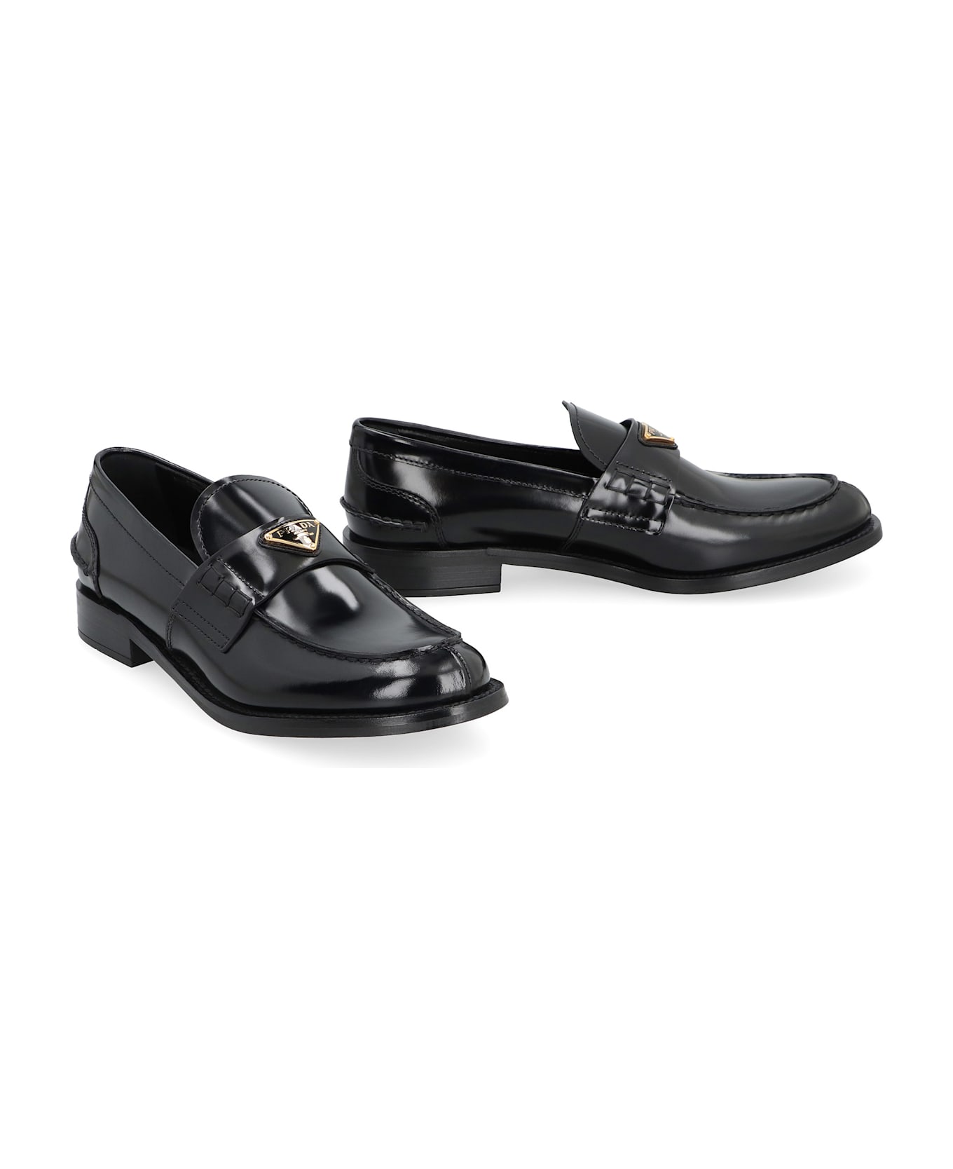 Prada Leather Loafers - black