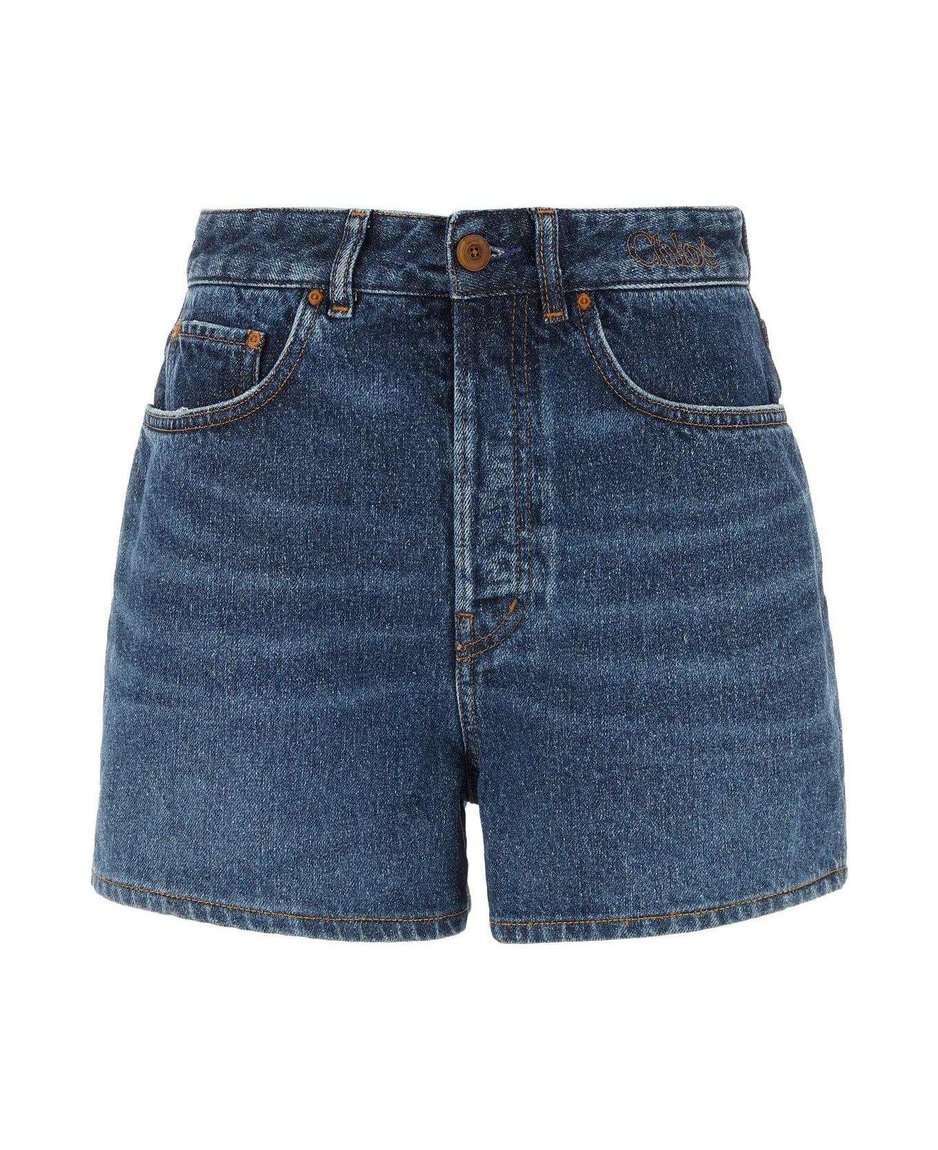 Chloé Denim Shorts - Blu