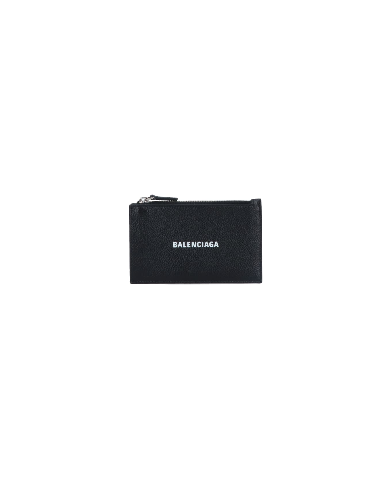 Balenciaga Logo Card Holder - Black/l White