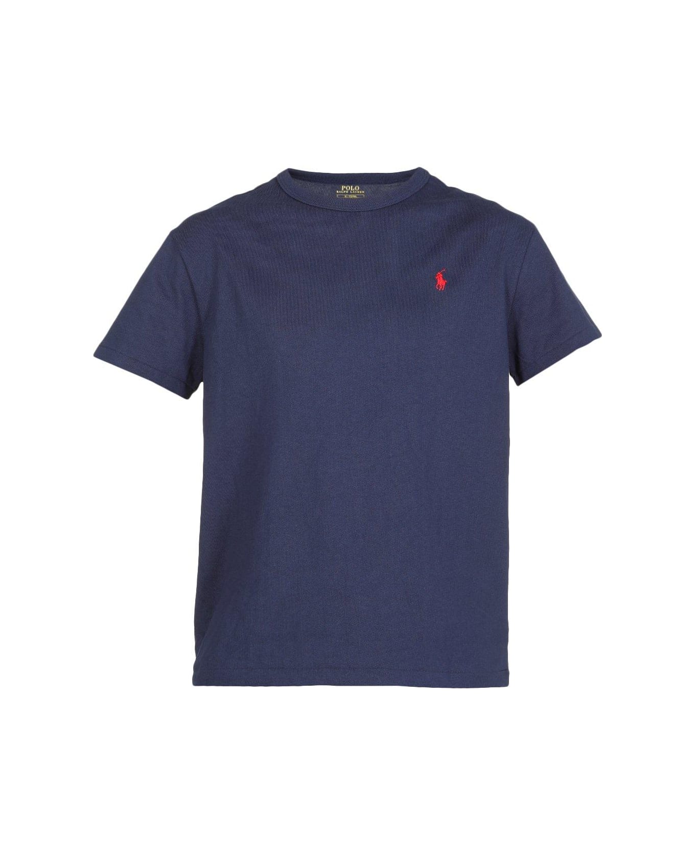 Polo Ralph Lauren Logo Embroidered T-shirt - NEWPORTNAVY
