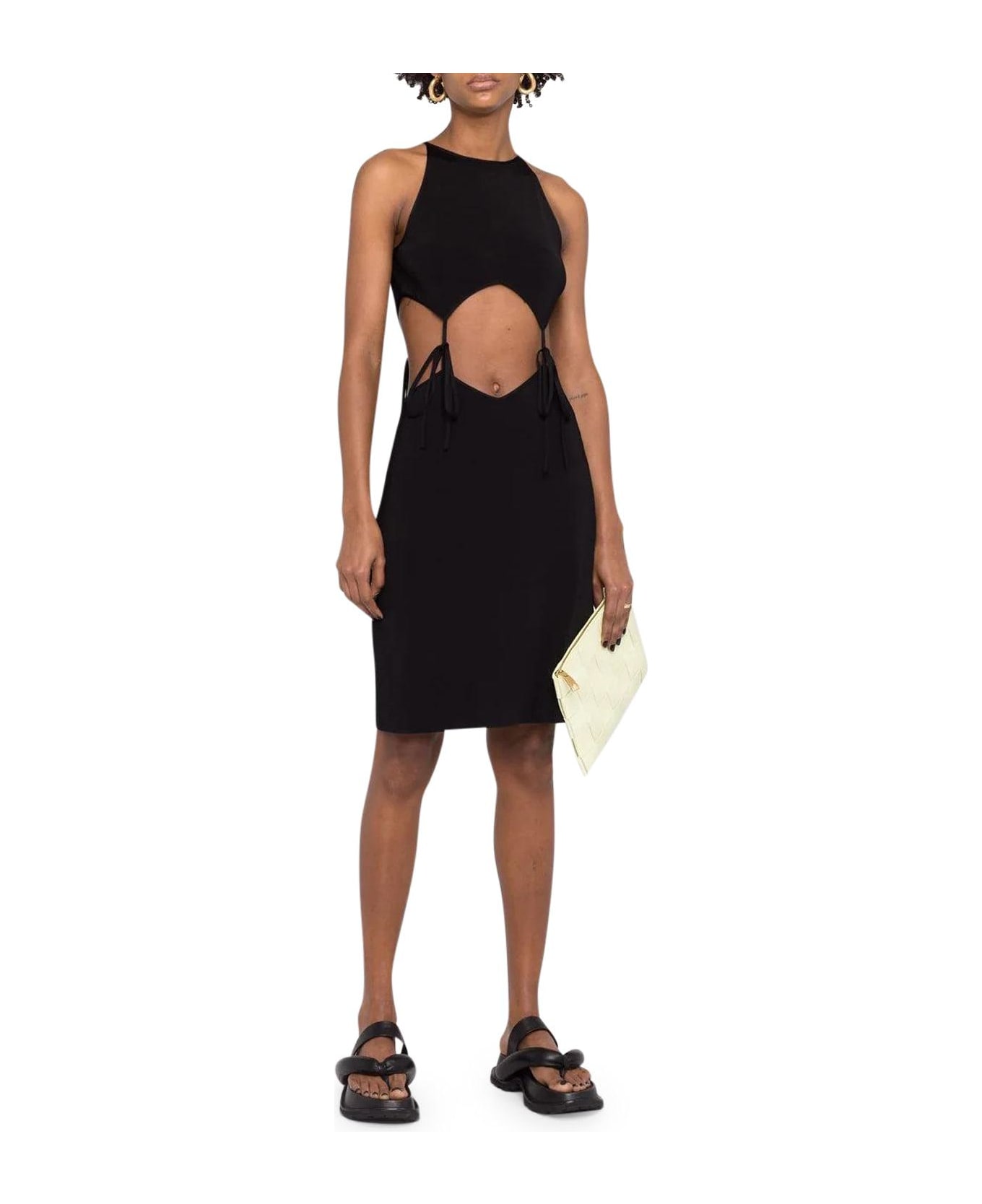 Bottega Veneta Cut-out Detailed Mini Dress - Black