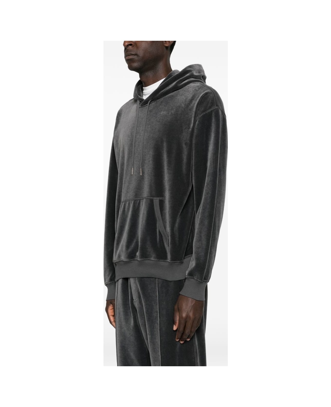 Tom Ford Velour Hoodie - Grey フリース