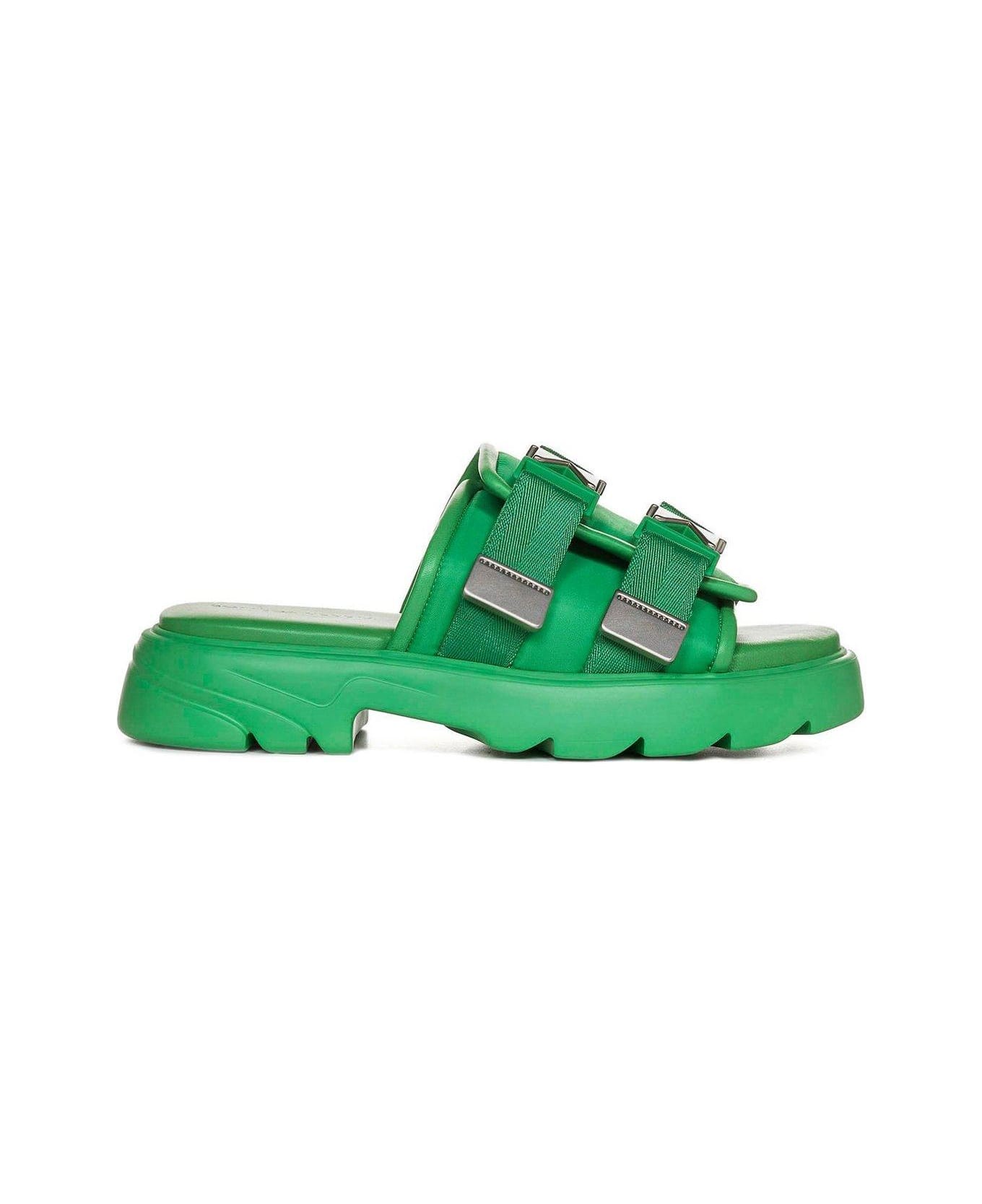 Bottega Veneta Flash Padded Flat Sandals - GREEN