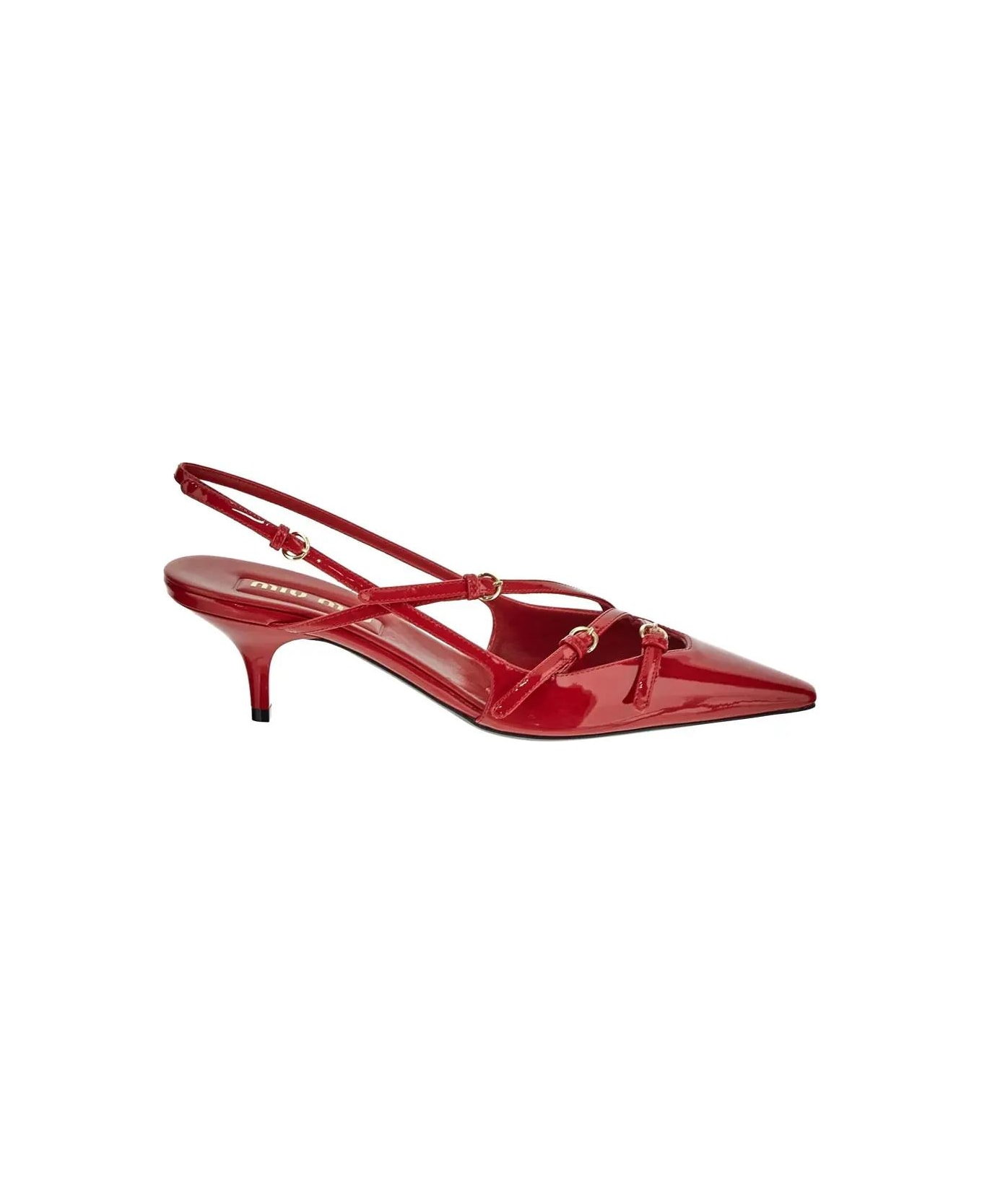 Miu Miu Slingback Décolleté - Rosso