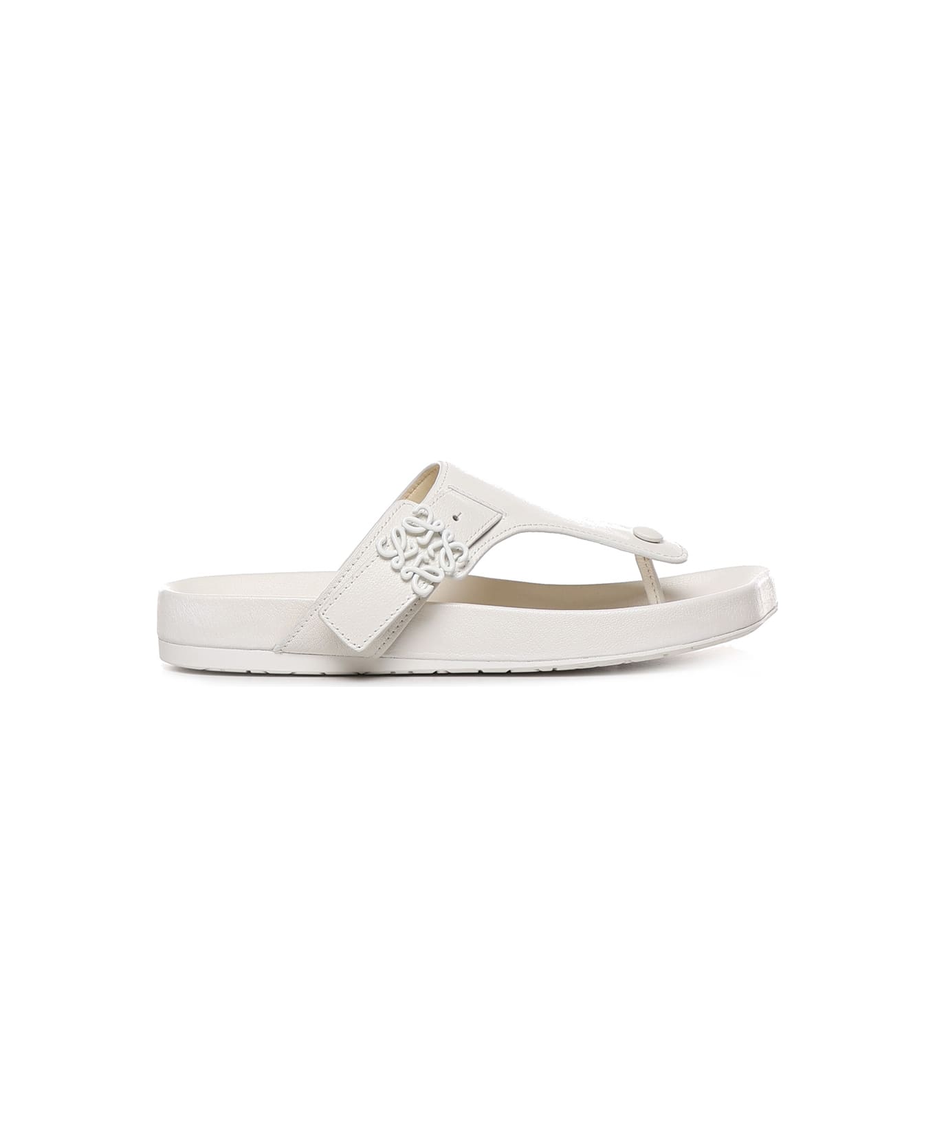 Loewe Ease Sandals In Rubber - White