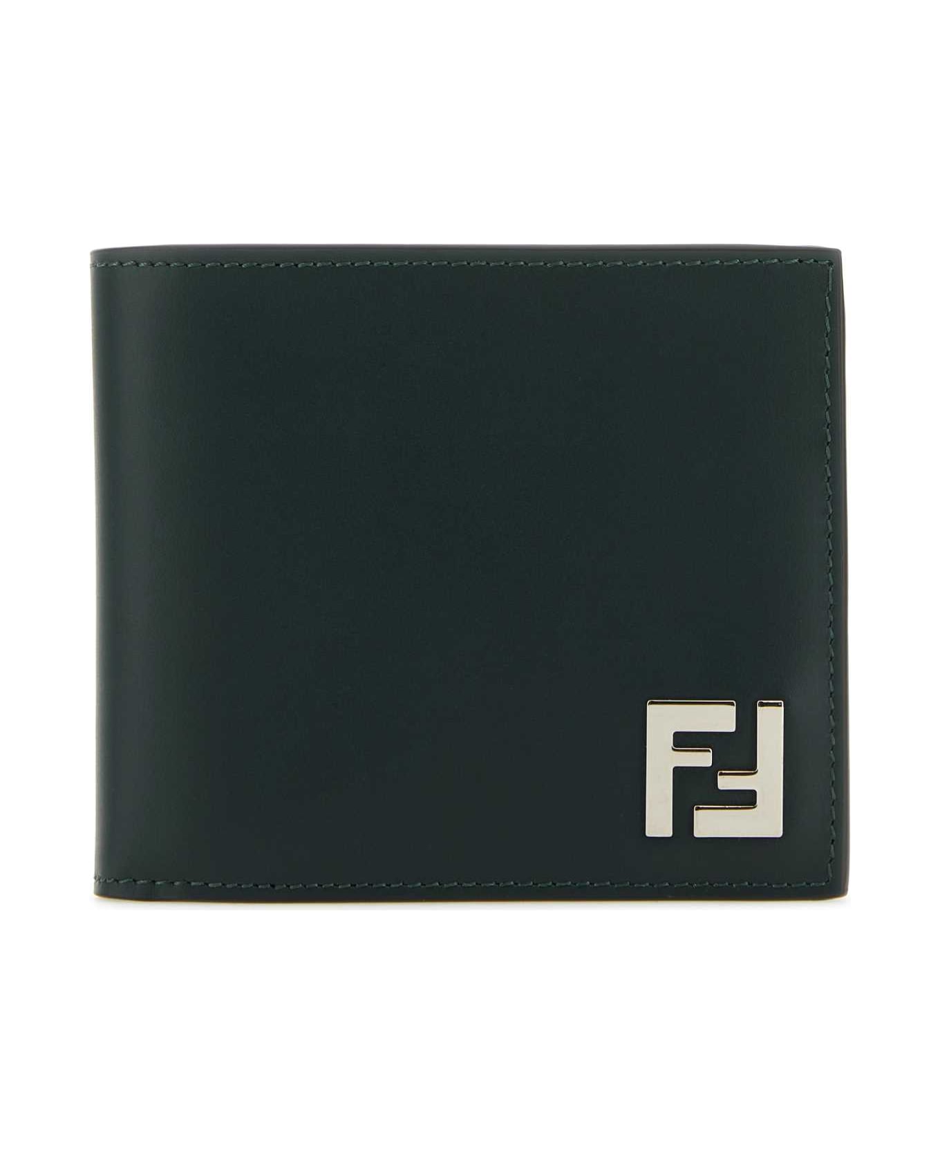 Fendi Bottle Green Leather Wallet - VERDE