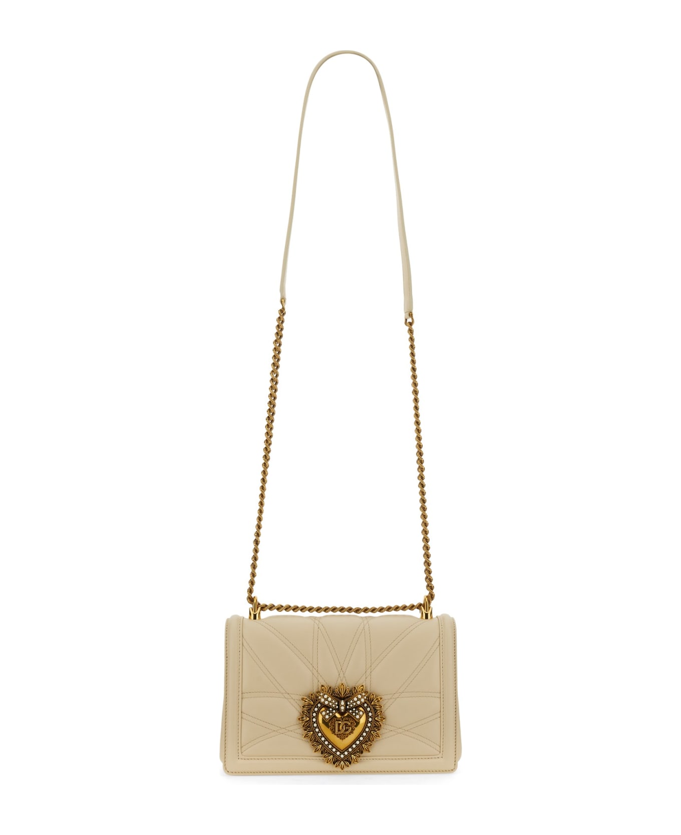 Dolce & Gabbana Devotion Shoulder Bag - Beige