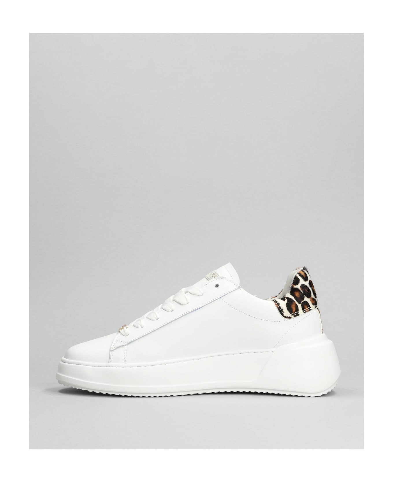 Philippe Model Tres Temple Low Sneakers In White Leather - white