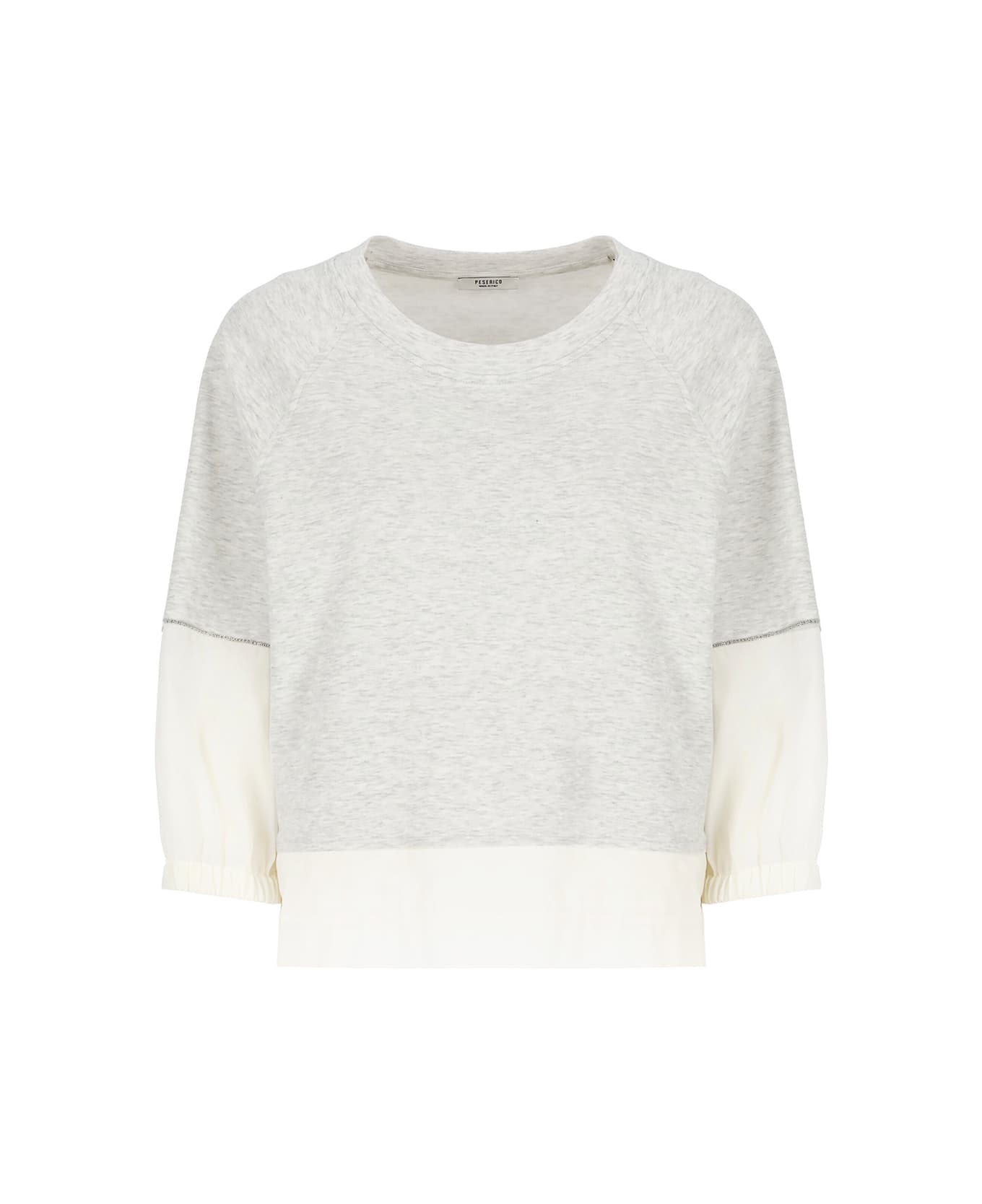 Peserico Cotton And Silk Sweatshirt - Grey