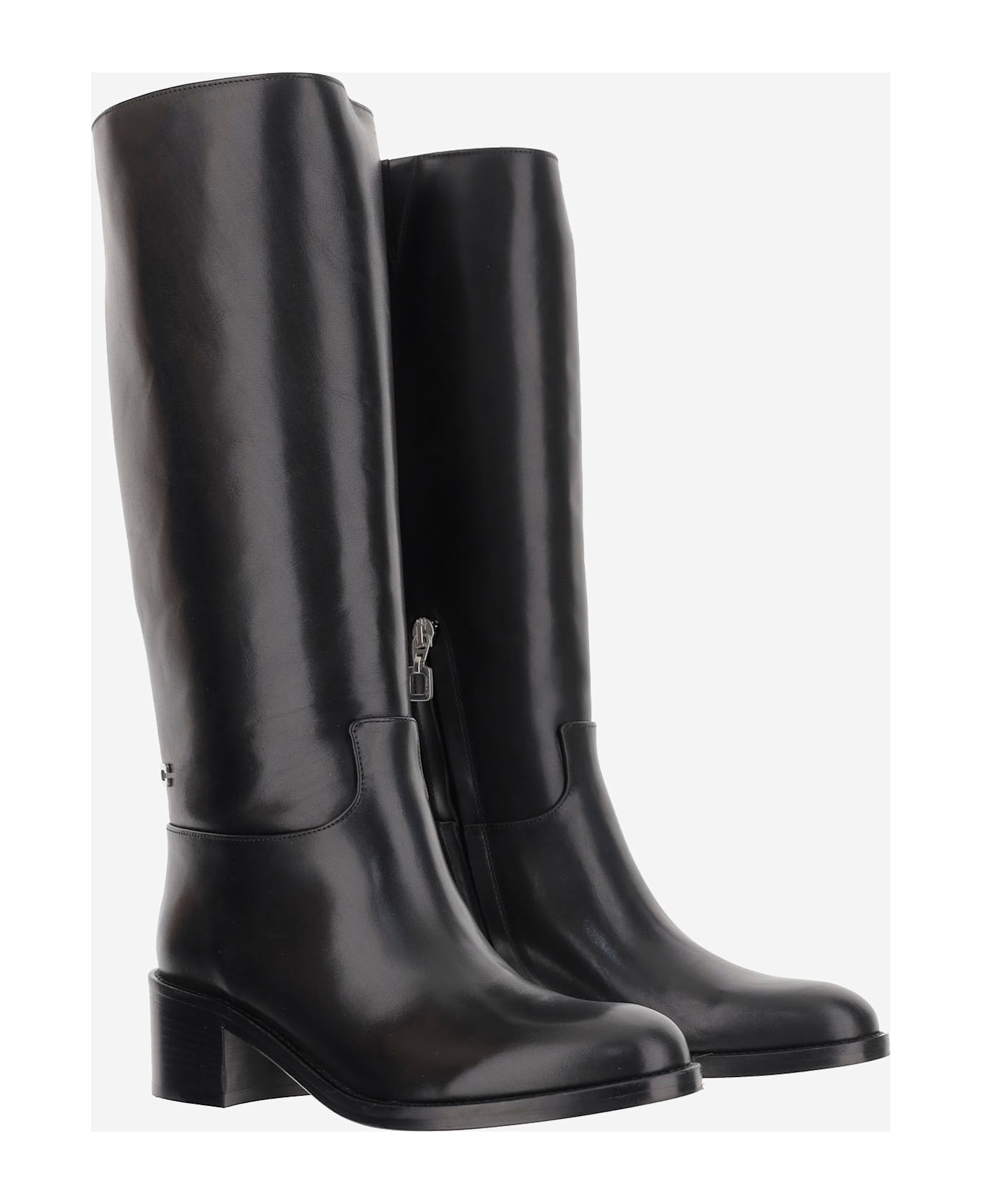 Carel Brighton Leather Boots - Black