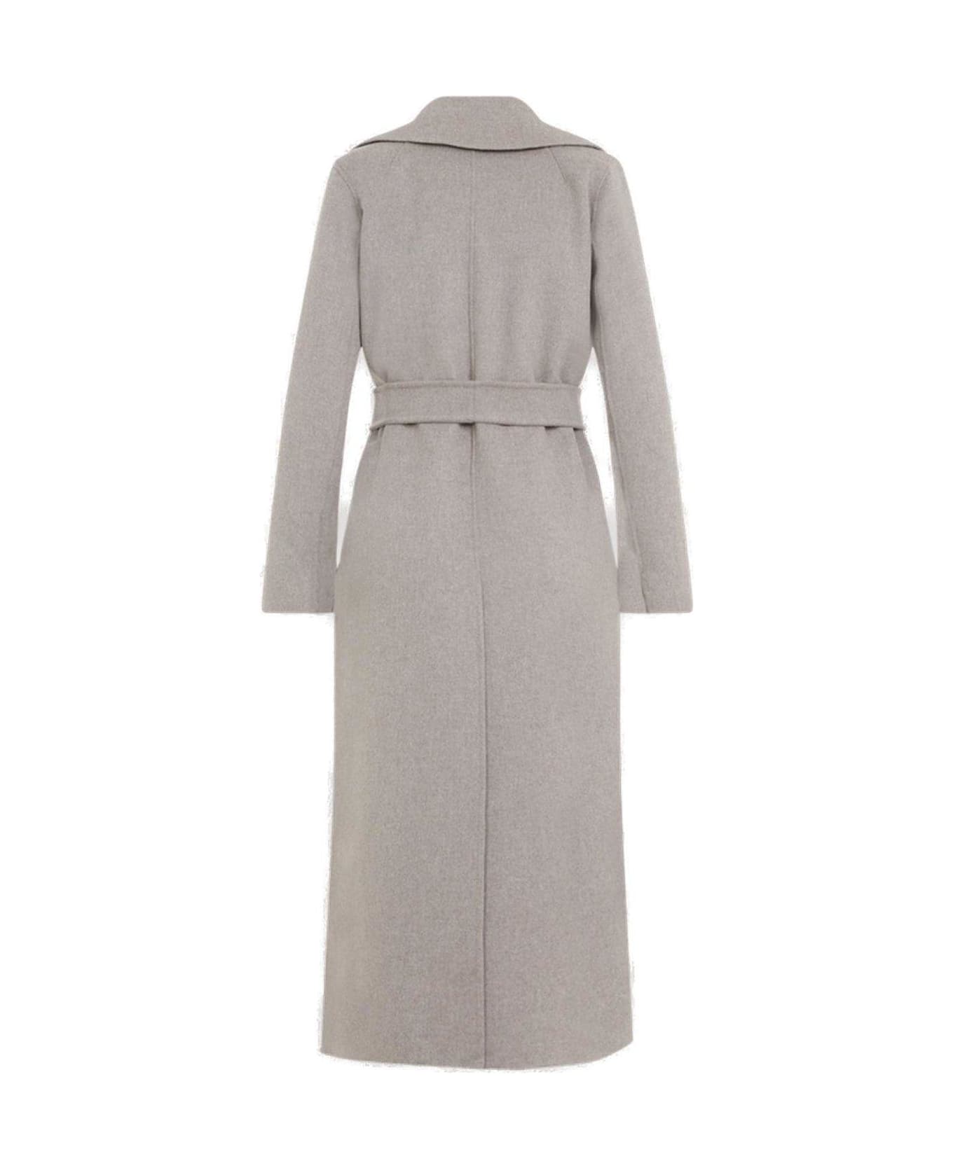 'S Max Mara Belted Long-sleeved Coat - Beige