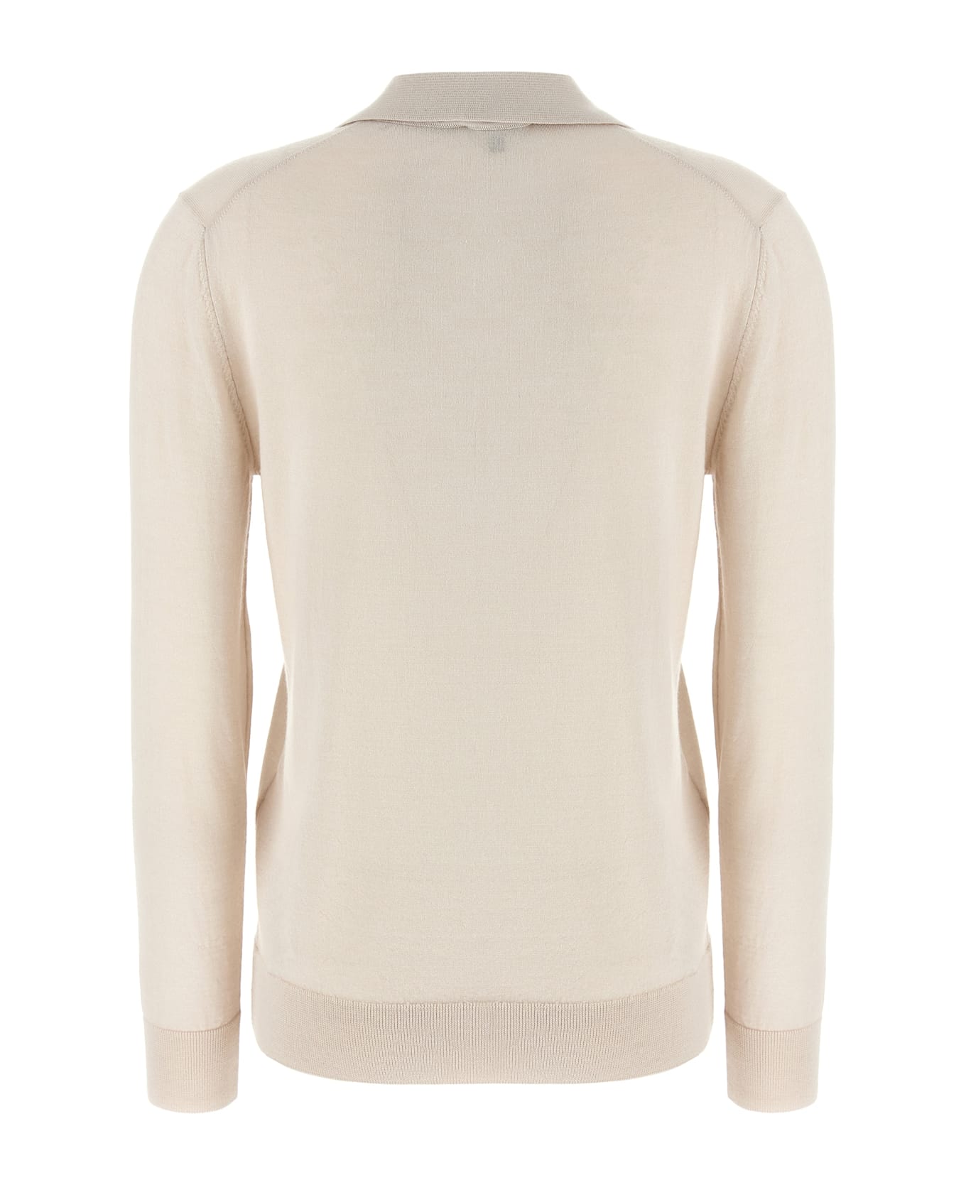 Brioni Cashmere And Silk Polo Shirt - Beige