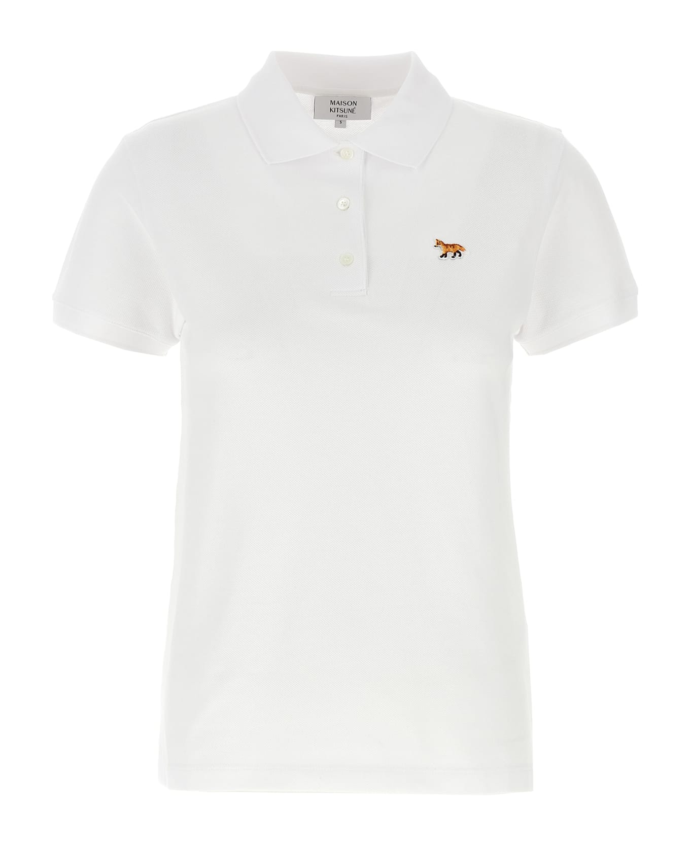 Maison Kitsuné 
baby Fox
 Polo Shirt - White