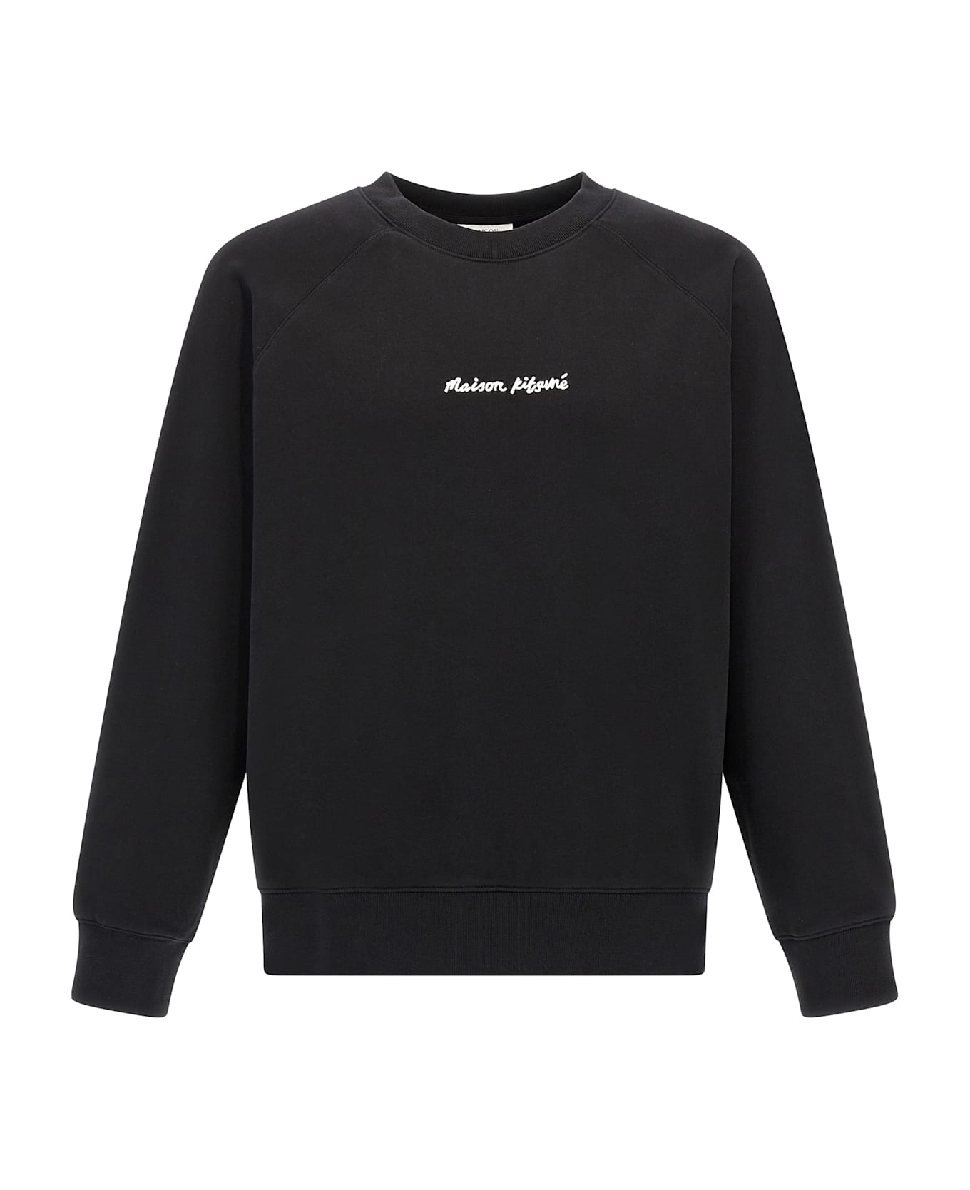 Maison Kitsuné Logo Embroidery Sweatshirt Maison Kitsuné - BLACK