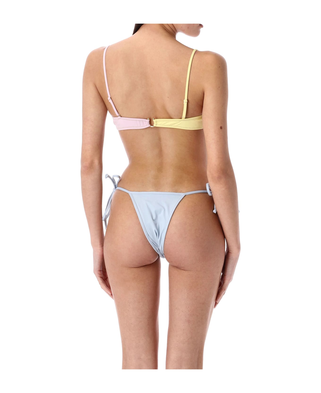 Reina Olga Hammond Bikini Top - PASTE L YELLOW PINK