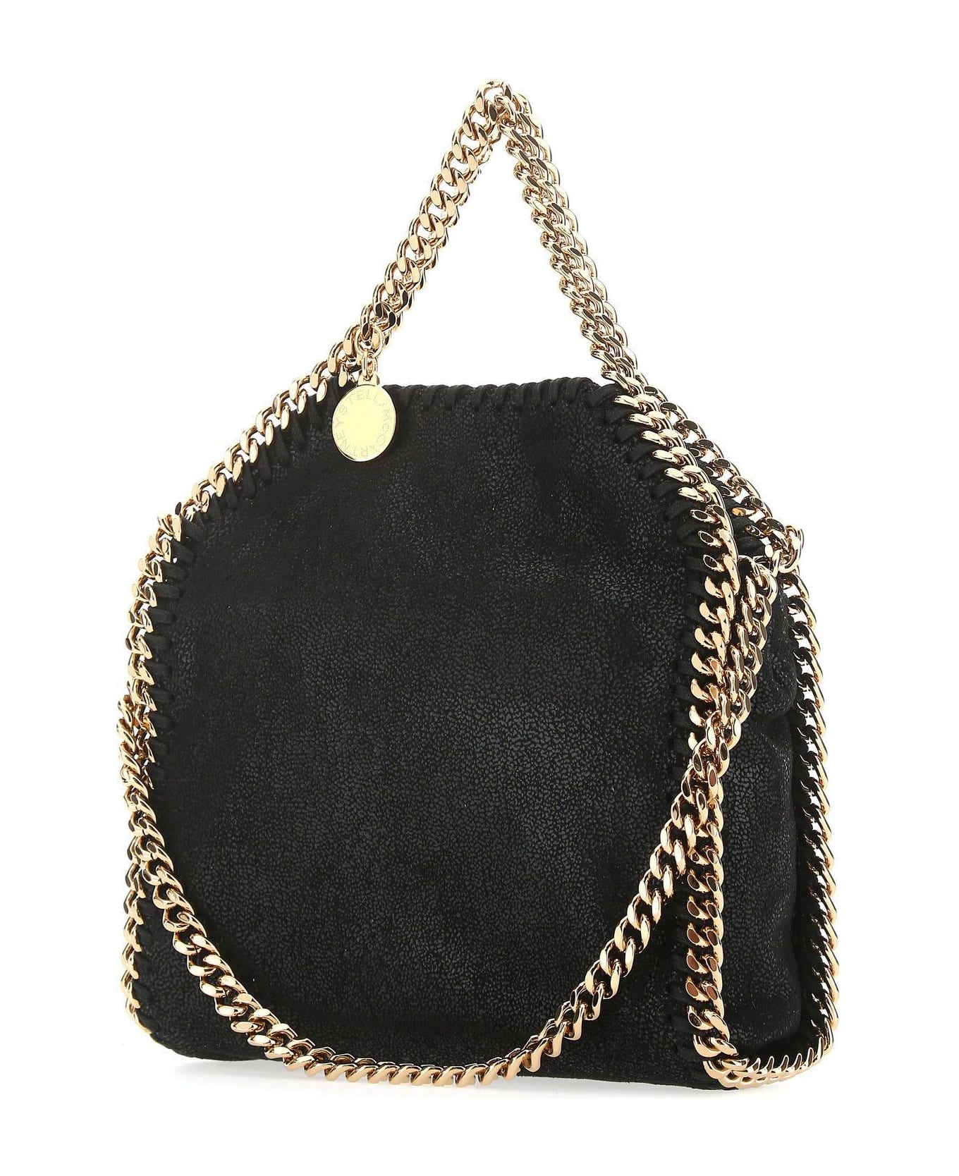 Stella McCartney Black Shaggy Deer Micro Falabella Handbag - Black