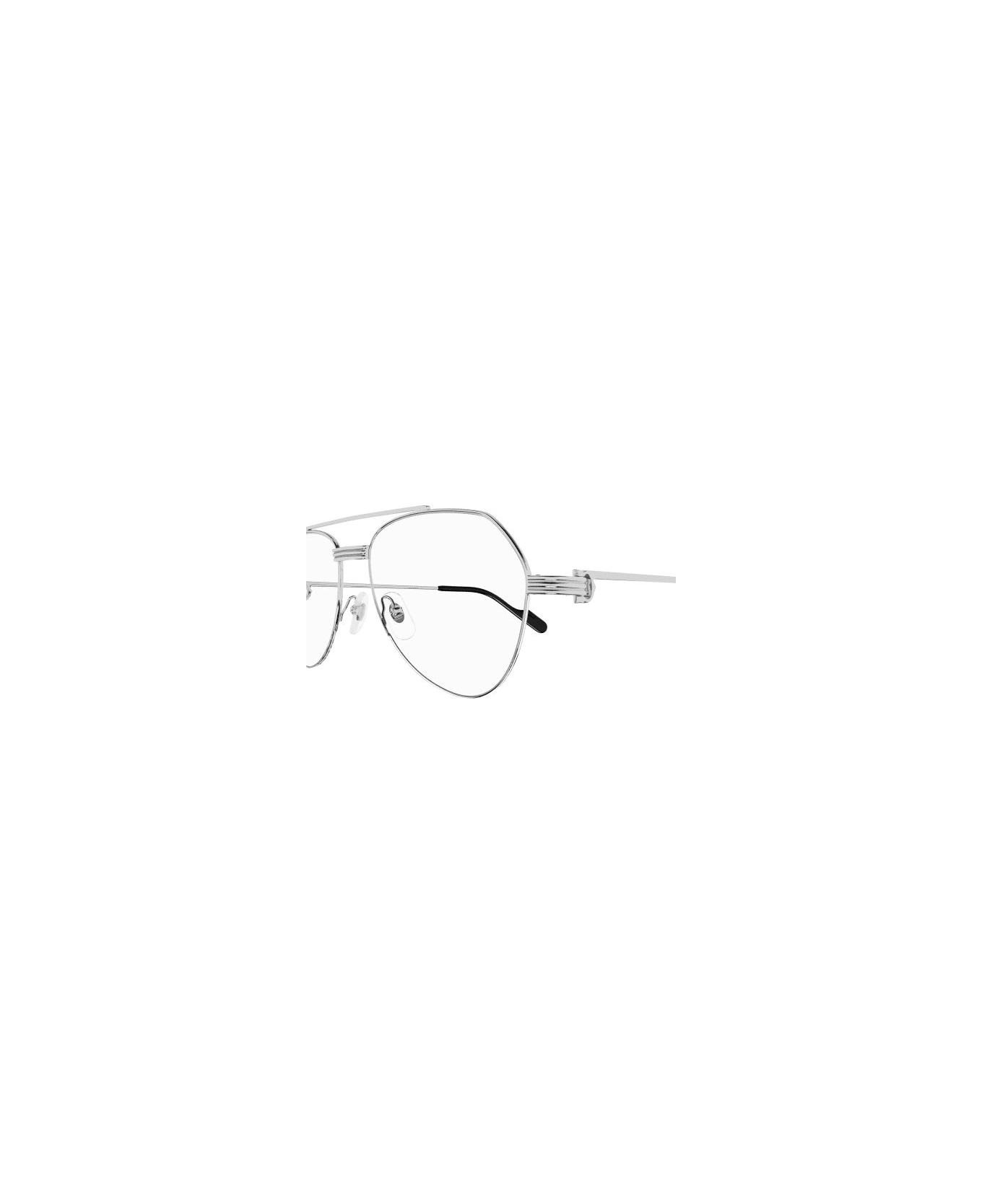 Cartier Eyewear Ct0409o Glasses - 002 SILVER SILVER TRANSPARENT