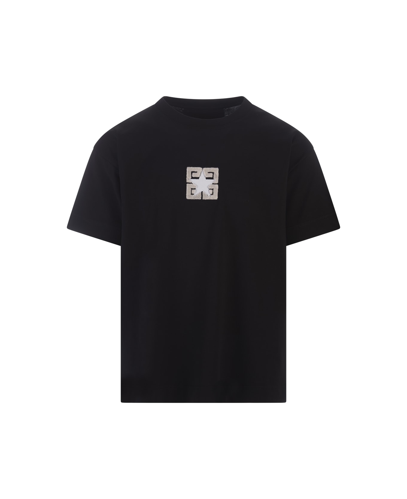 Givenchy Large 4g Stars T-shirt In Black Cotton - Black