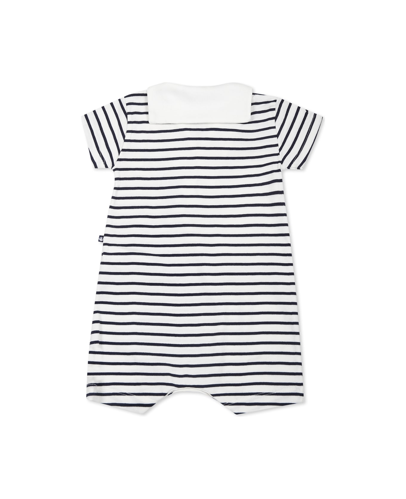 Petit Bateau White Romper For Baby Baby Boy With Logo - Multicolor