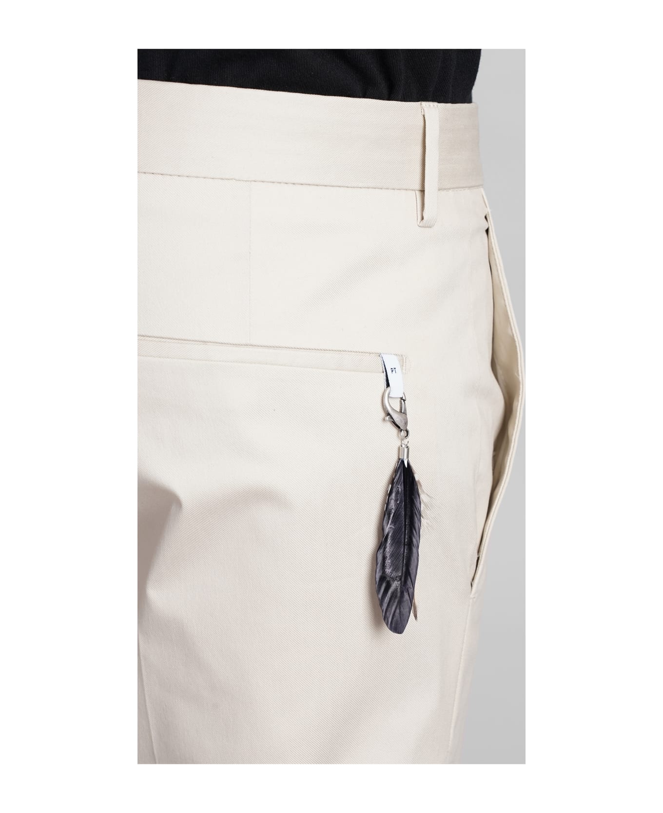PT Torino Pants In Beige Cotton - beige ボトムス