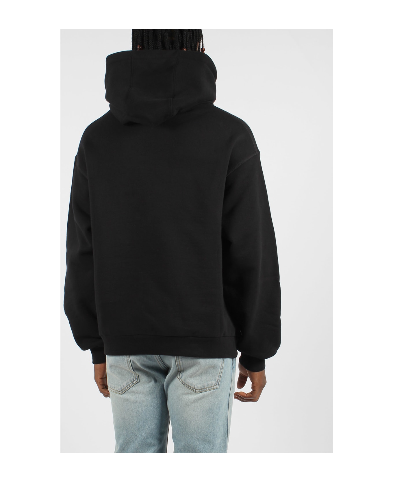 Gucci Cotton Jersey Hooded Sweatshirt - Black フリース