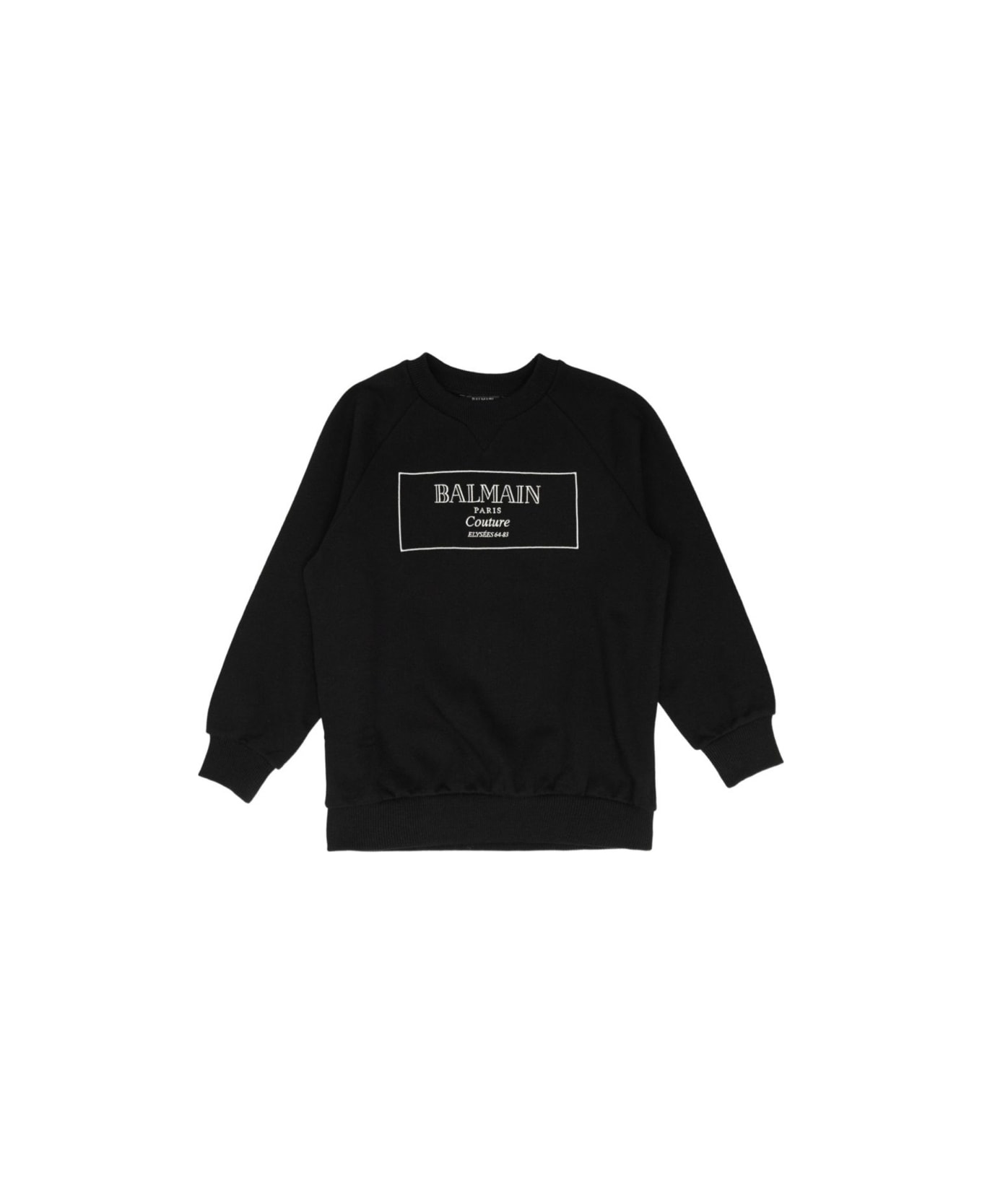 Balmain Sweatshirt With Logo - BLACK